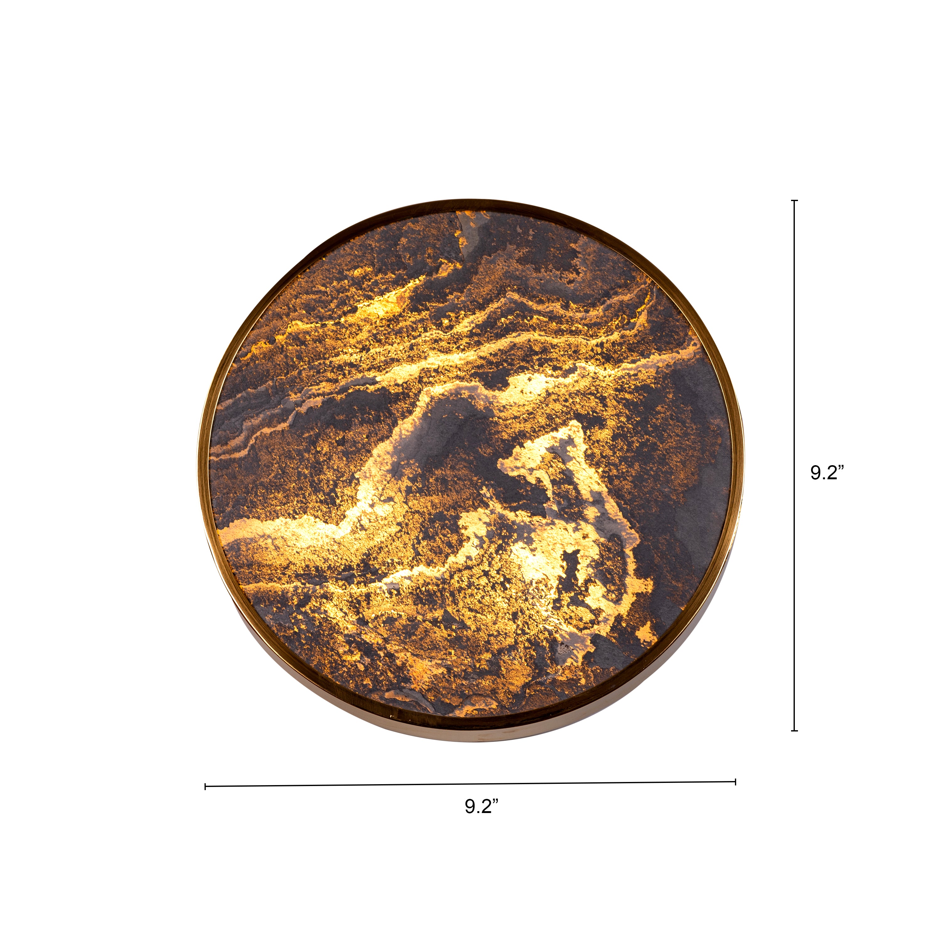 Slate Abate (Gold, Built-In LED) Stone Veneer Wall Light