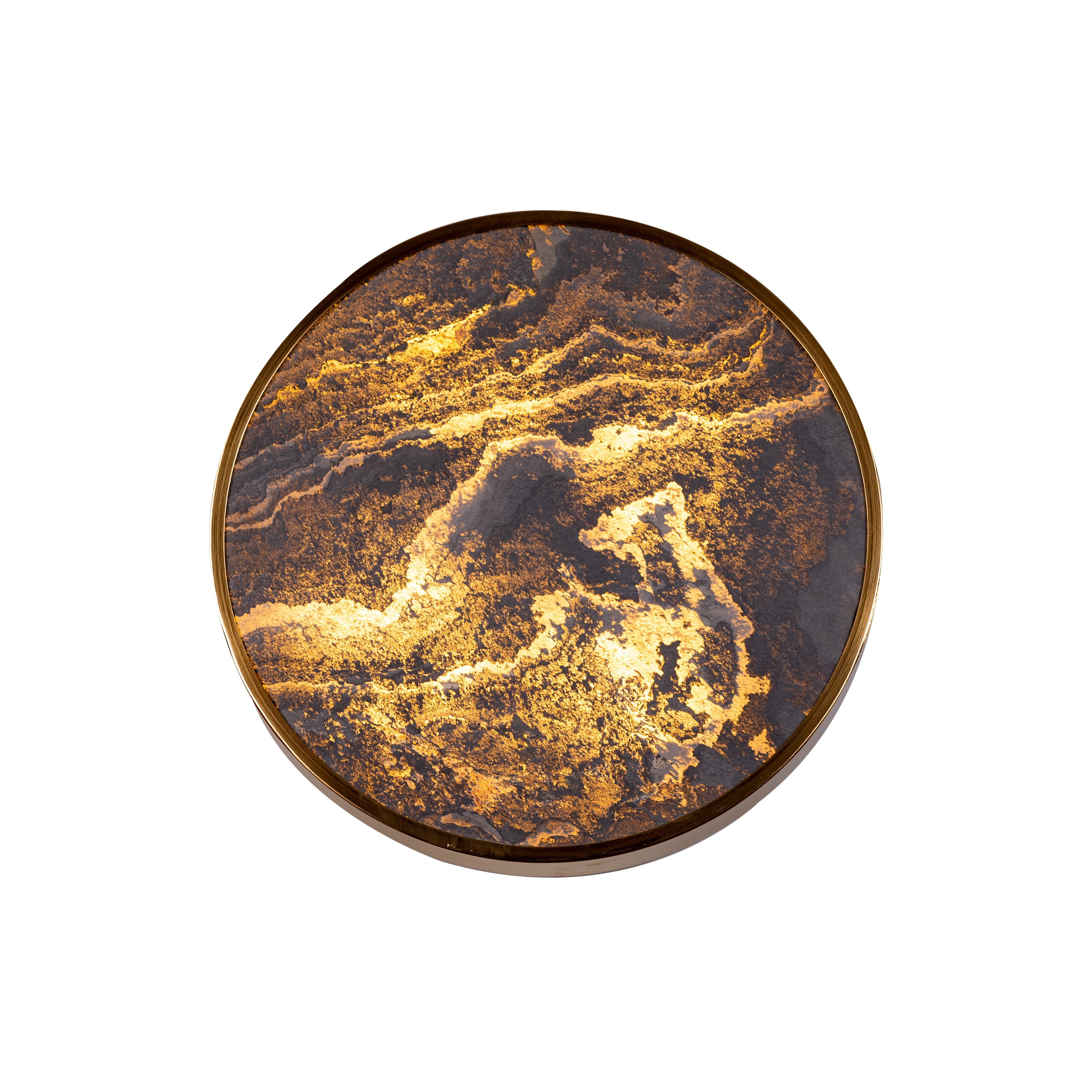 Slate Abate (Gold, Built-In LED) Stone Veneer Wall Light