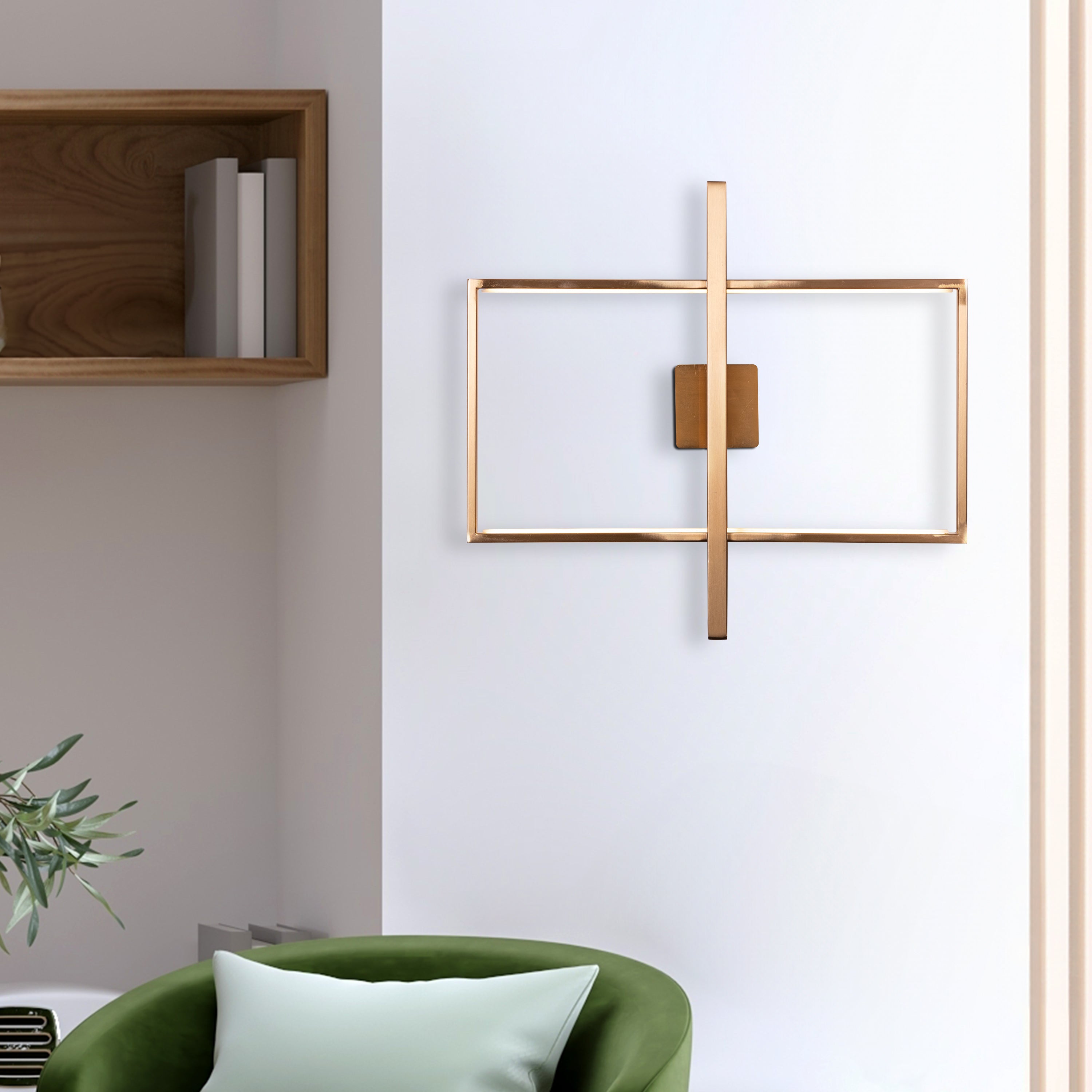 Memory Lane (Gold, Built-In LED) Wall Light