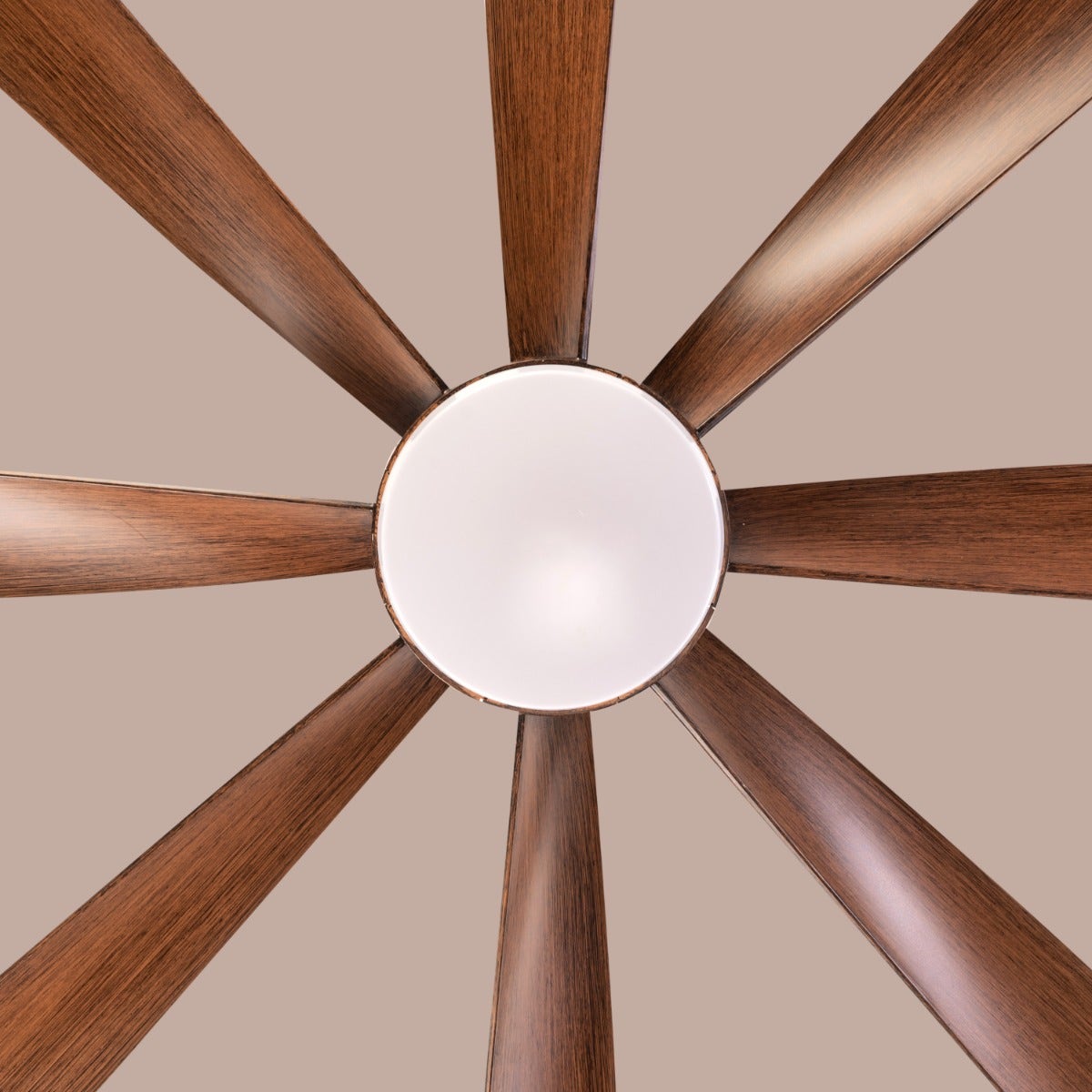 Chaos (155 cm Span, Wood Finish Metal Body, Teak Wood Finish ABS Blades) Dimmable LED With Remote Control Ceiling Fan