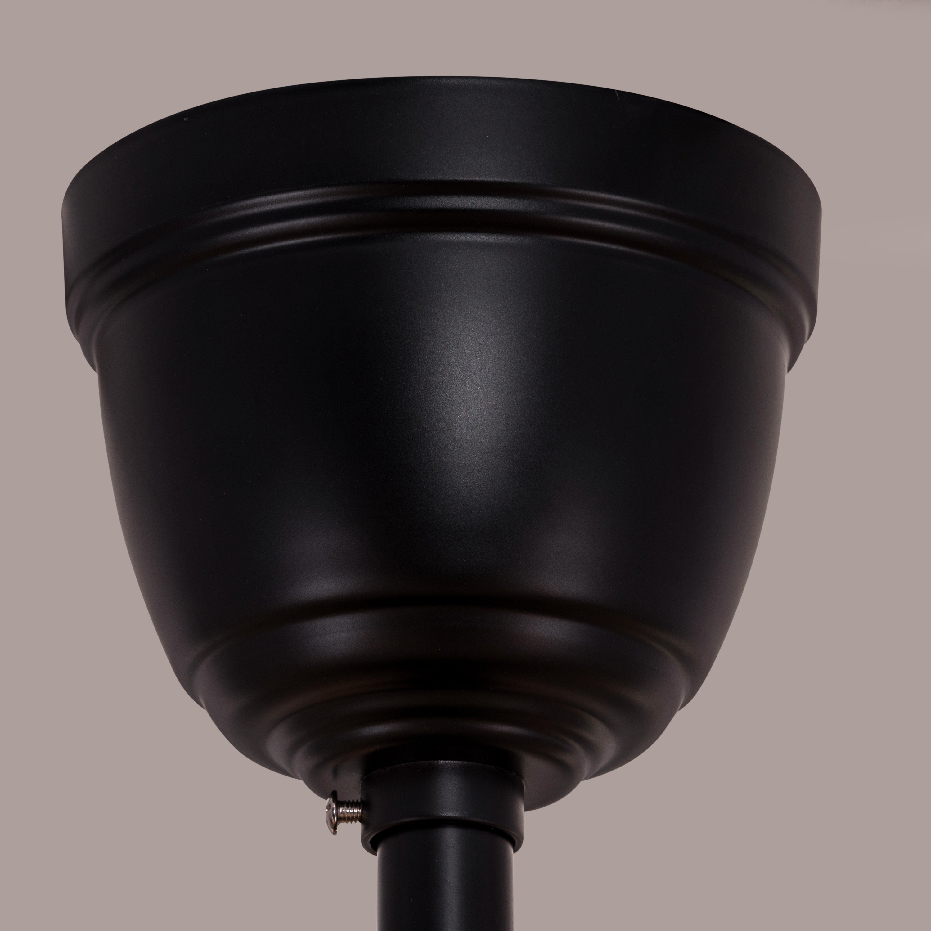 Palm Springs (122 cm Span, Black Metal Body, Rattan Wood Processed Dry Palm Tree Leaves) Ceiling Fan