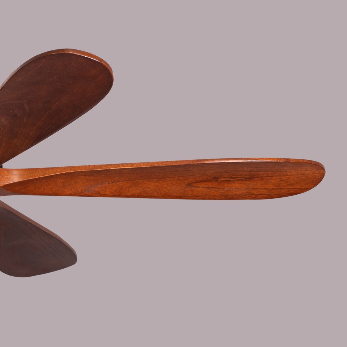 Bellagio (132 cm Span, Black Finish Metal Body, Teak Wood Finish Solid Wooden Blades) Ceiling Fan