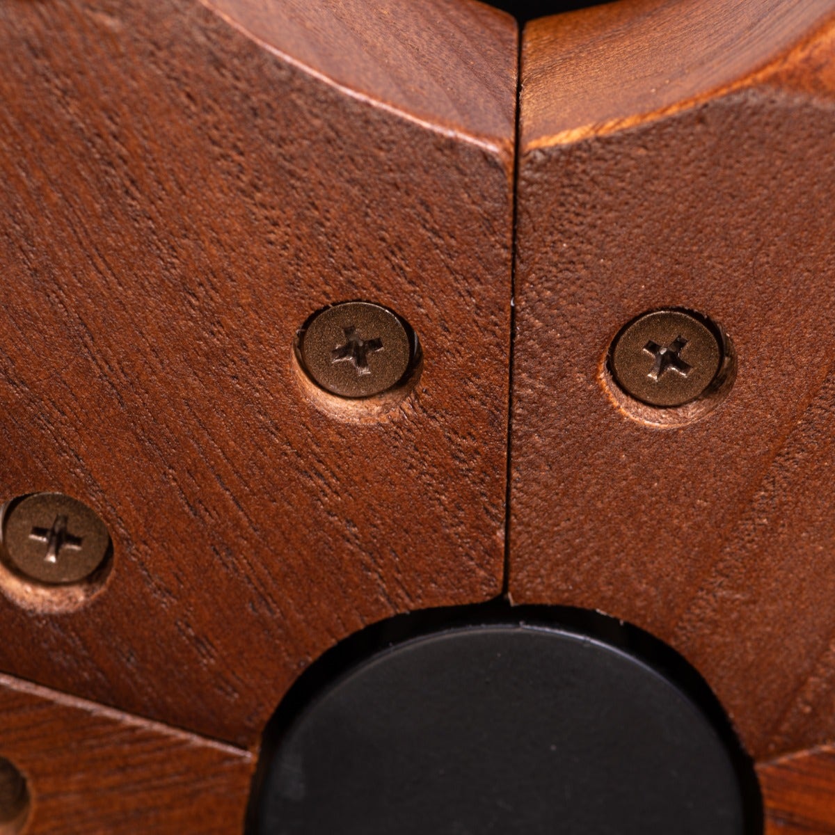 Bellagio (132 cm Span, Black Finish Metal Body, Teak Wood Finish Solid Wooden Blades) Ceiling Fan