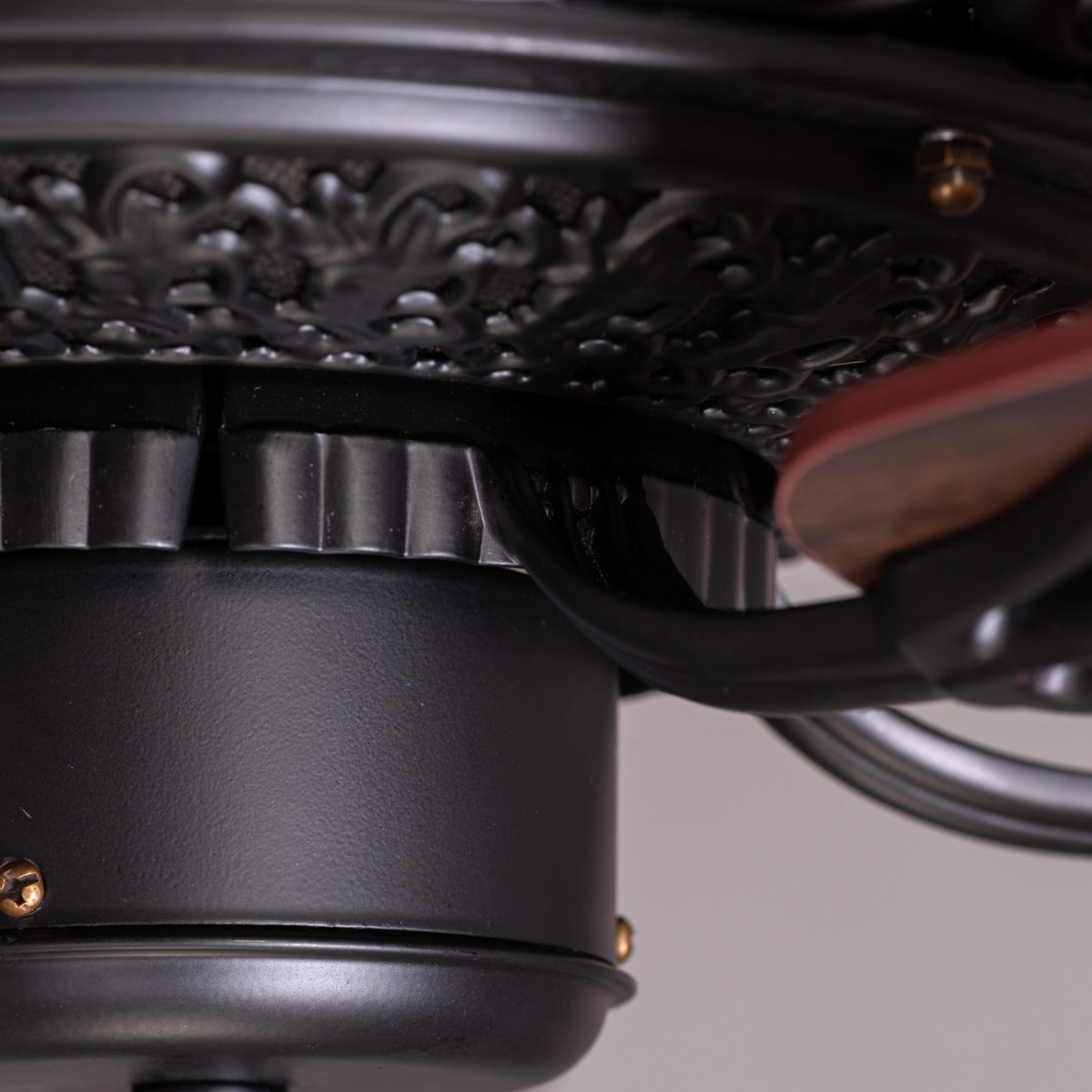 Big Sur (132 cm Span, Black Finish Metal Body, Teak Wood Finish Solid Wooden Blades) With Remote Control Ceiling Fan