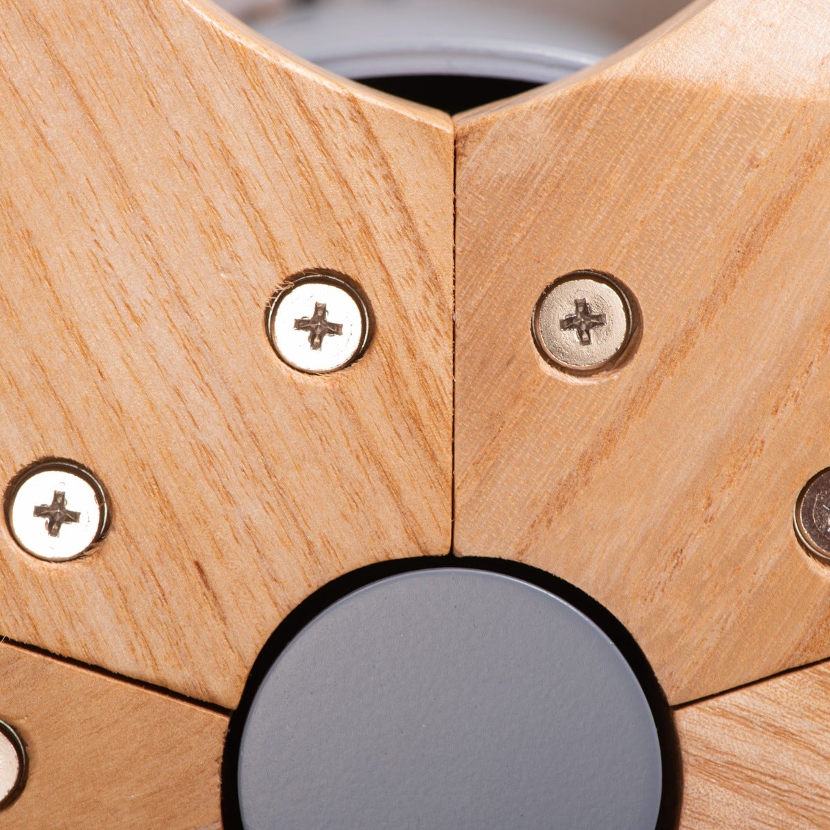 Carmel (132 cm Span, Grey Finish Metal Body, Maple Wood Finish Wooden Blades) Ceiling Fan