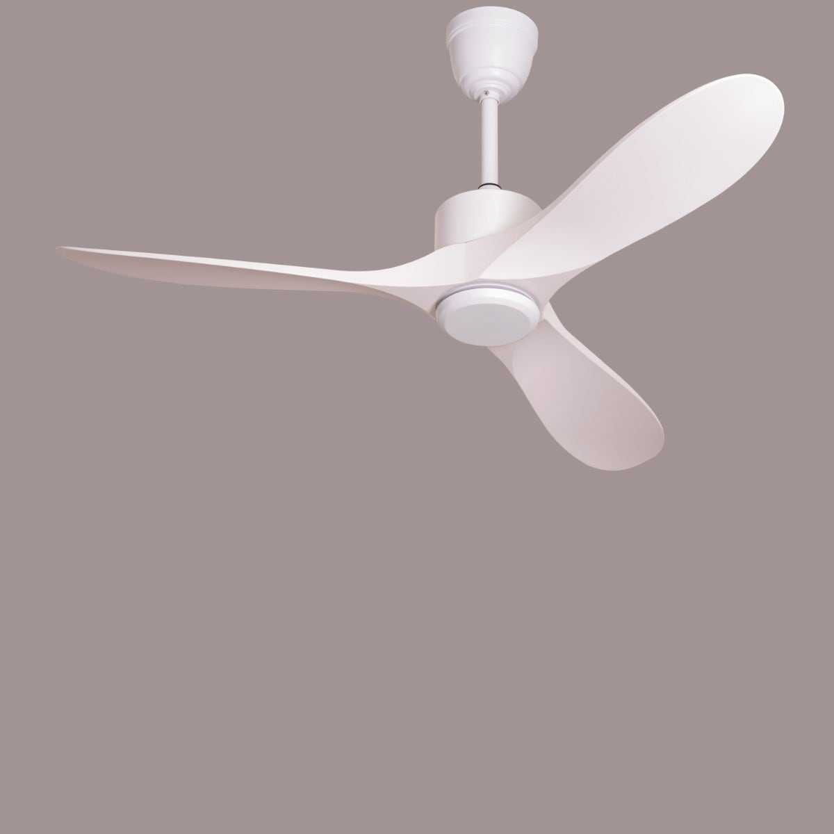 Tiburon (132 cm Span, White Finish Metal Body, White Finish ABS Blades) Ceiling Fan