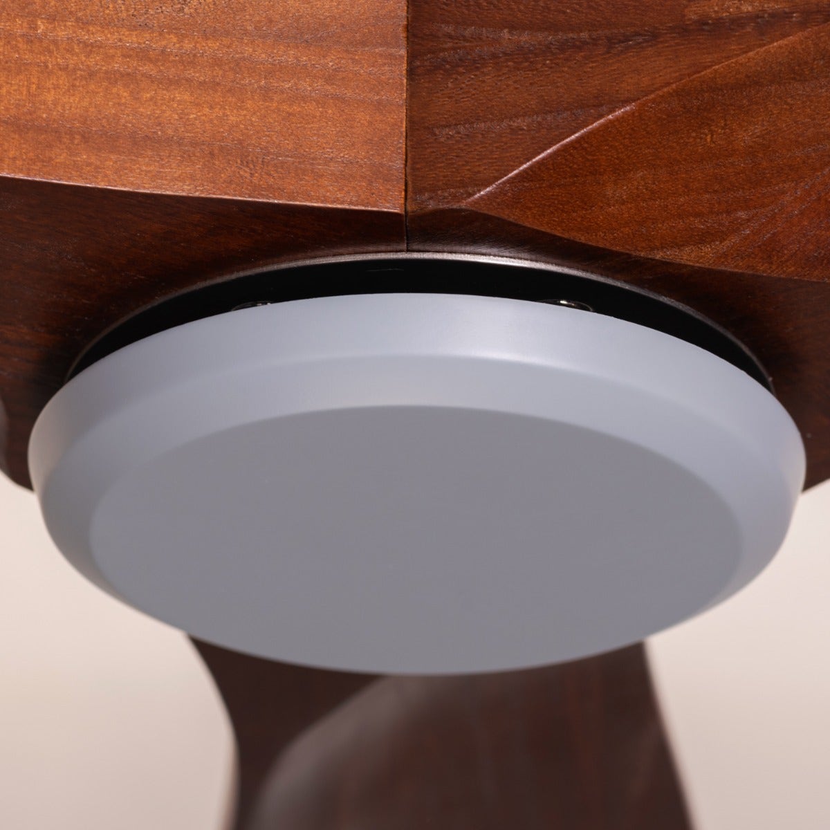 Tiburon (132 cm Span, Grey Finish Metal Body, Teakwood Finish Wooden Blades) Ceiling Fan