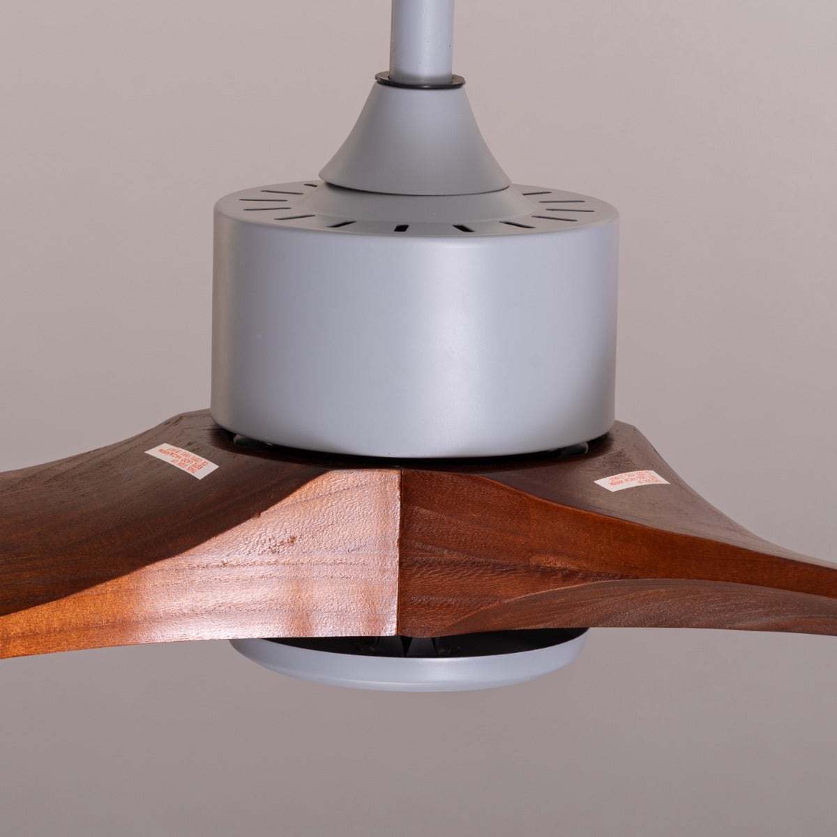 Tiburon (132 cm Span, Grey Finish Metal Body, Teakwood Finish Wooden Blades) Ceiling Fan
