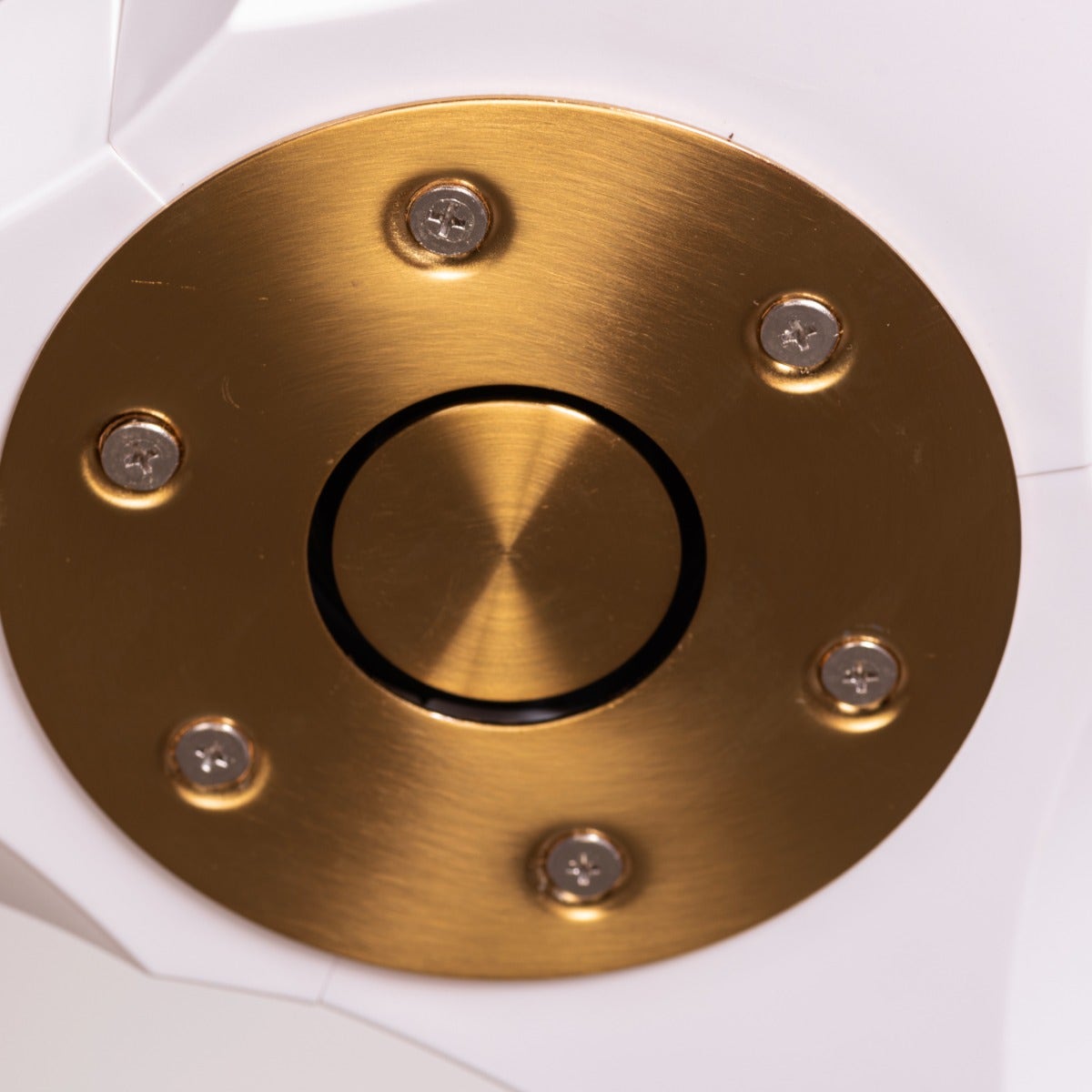 Spin Me Around (132 cm Span, Gold Finish Metal Body, White ABS Blades) Ceiling Fan