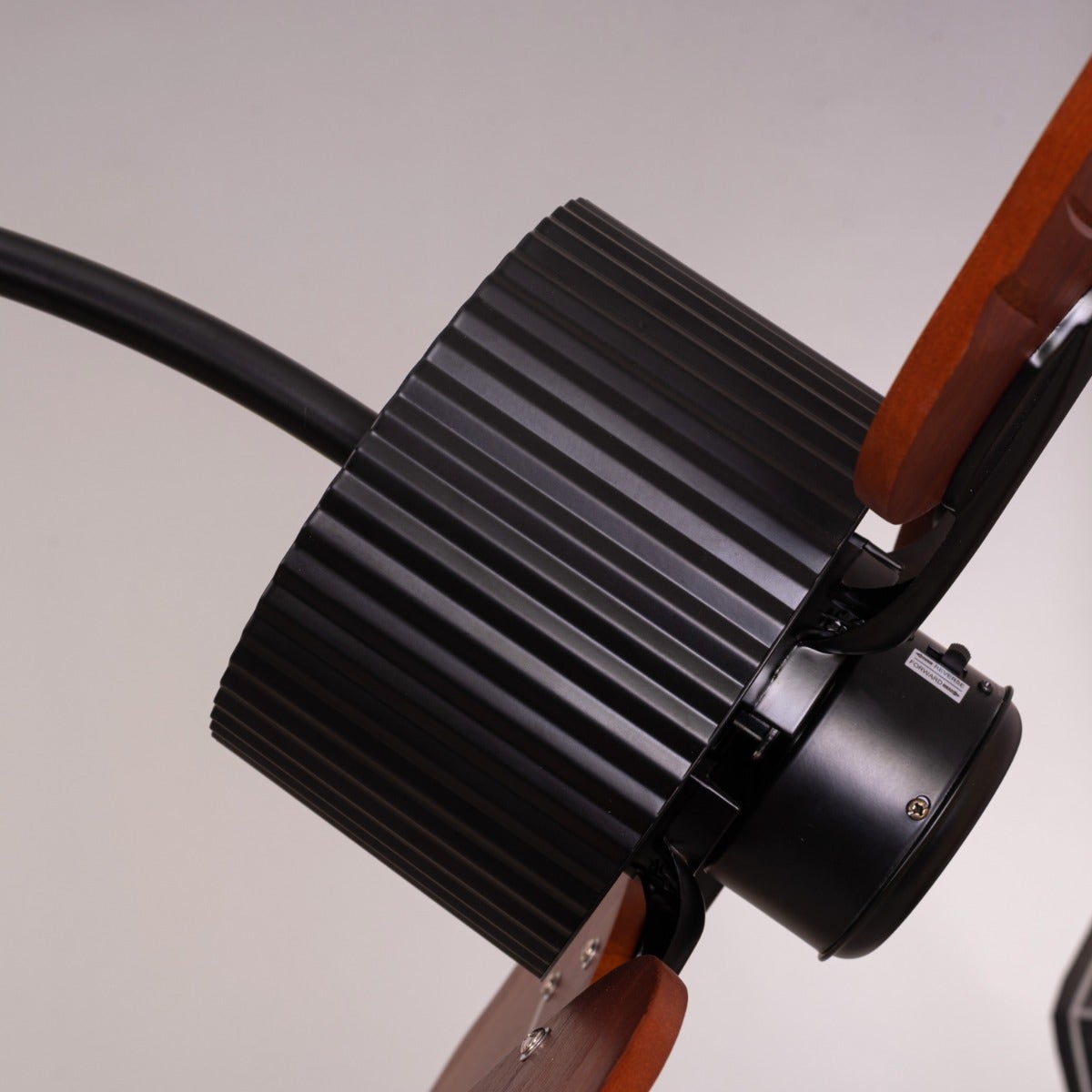 Ruby Hills (130 cm Span, Black Finish Metal Body, Walnut Finish ABS Blades) Ceiling Fan