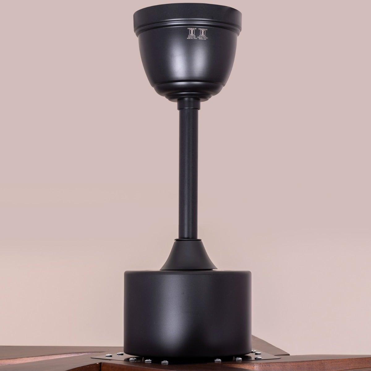 Kensington (137 cm Span, Black Finish Metal Body, Walnut Finish Solid Wood Blades) Ceiling Fan