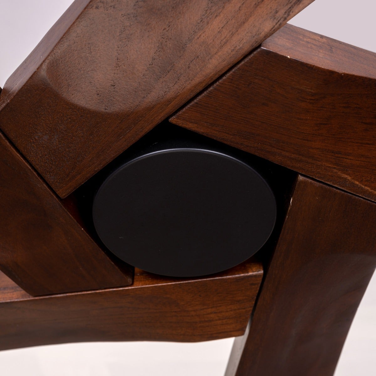 Kensington (137 cm Span, Black Finish Metal Body, Walnut Finish Solid Wood Blades) Ceiling Fan