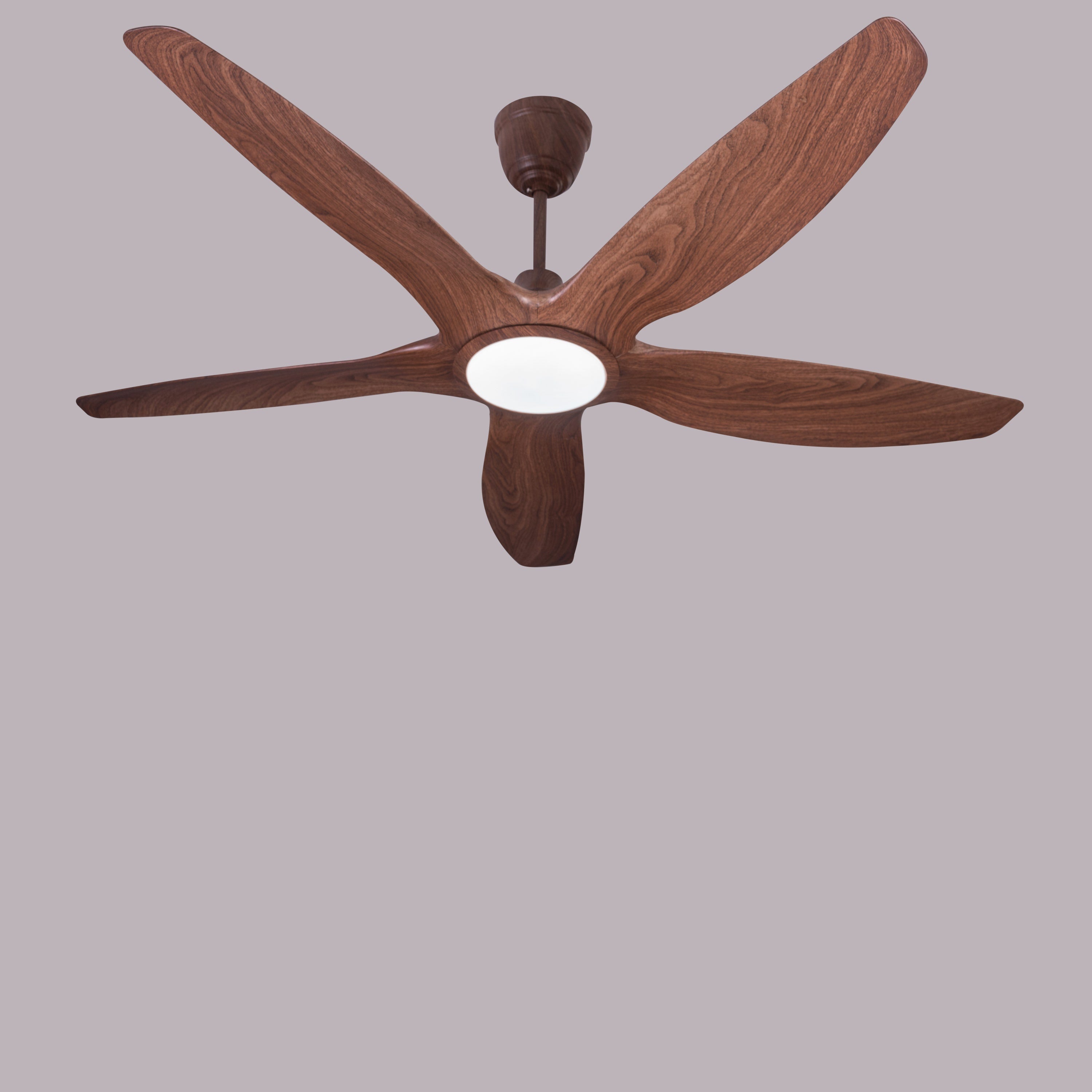 Revisited (152 cm Span, Walnut Finish Metal Body, Walnut Finish ABS Blades) Dimmable LED With Remote Control Ceiling Fan