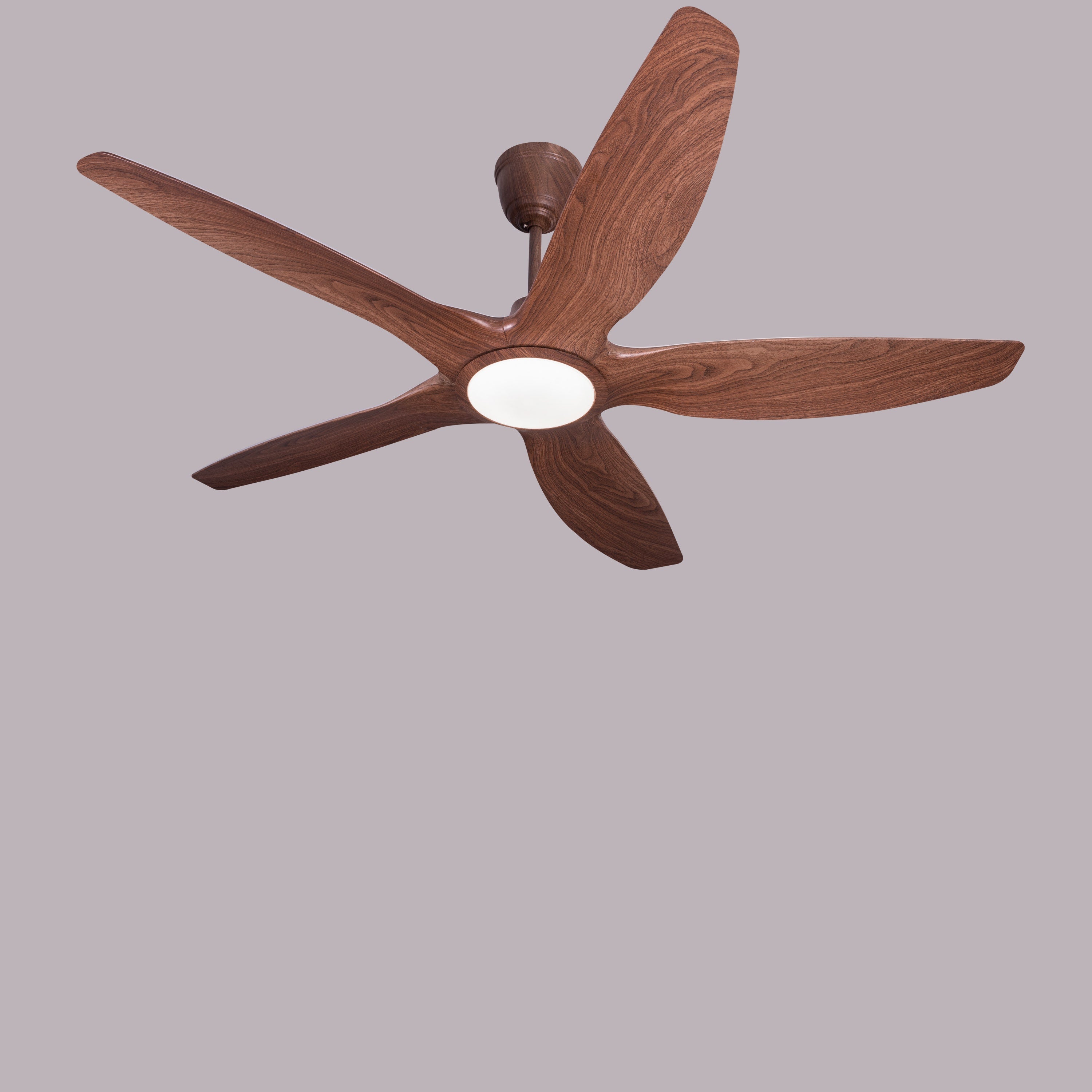 Revisited (152 cm Span, Walnut Finish Metal Body, Walnut Finish ABS Blades) Dimmable LED With Remote Control Ceiling Fan