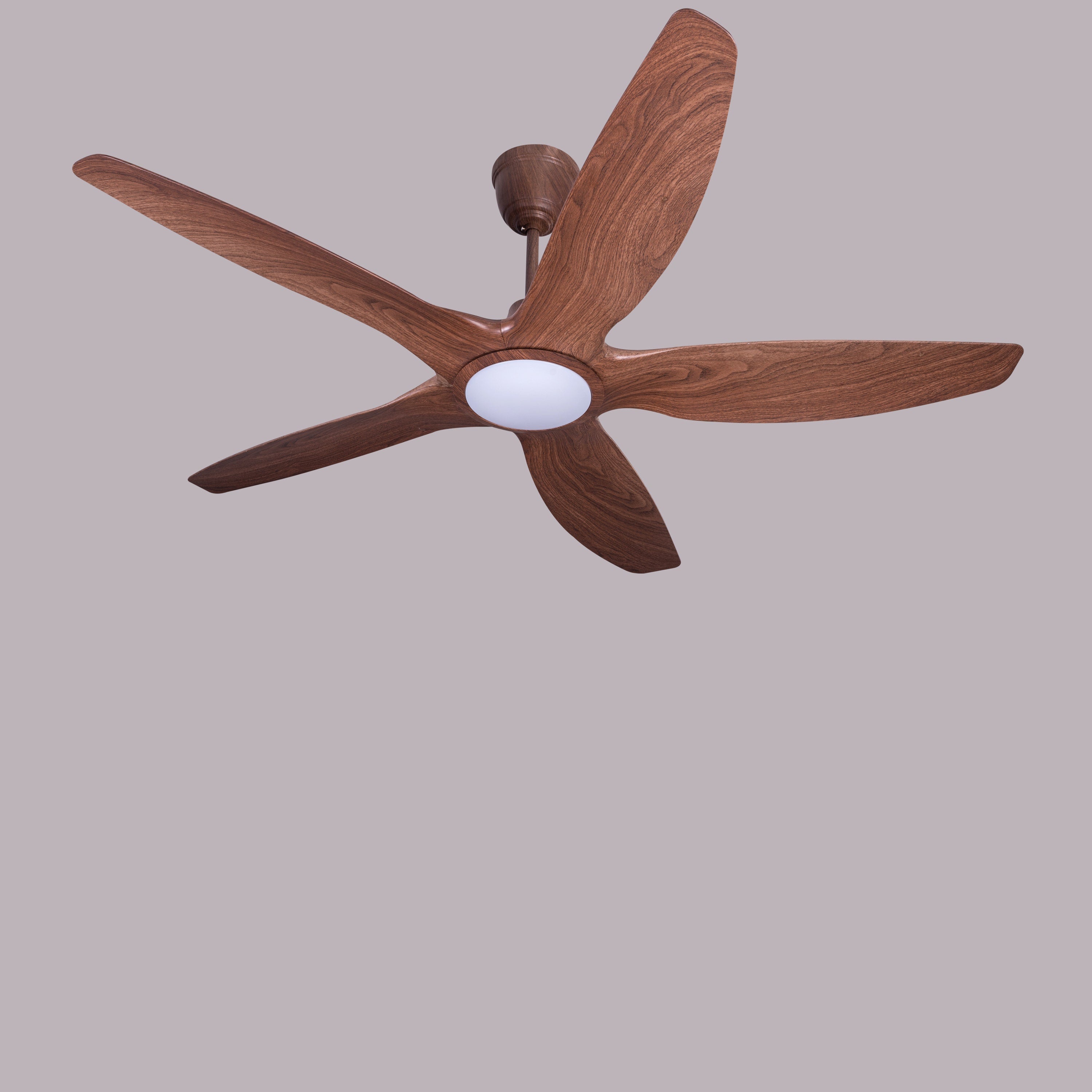Revisited (152 cm Span, Walnut Finish Metal Body, Walnut Finish ABS Blades) Dimmable LED With Remote Control Ceiling Fan