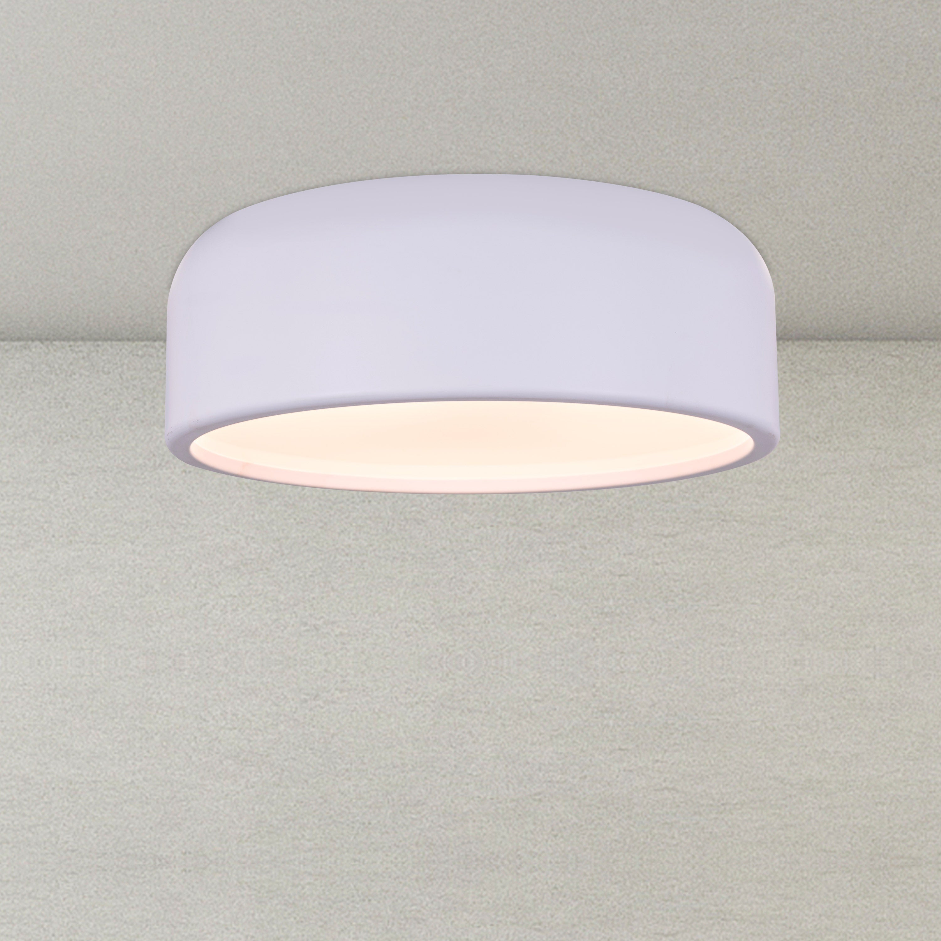 Artistic (14", White, Smart LED) Ceiling Light (3 Smart LED Bulbs Included)