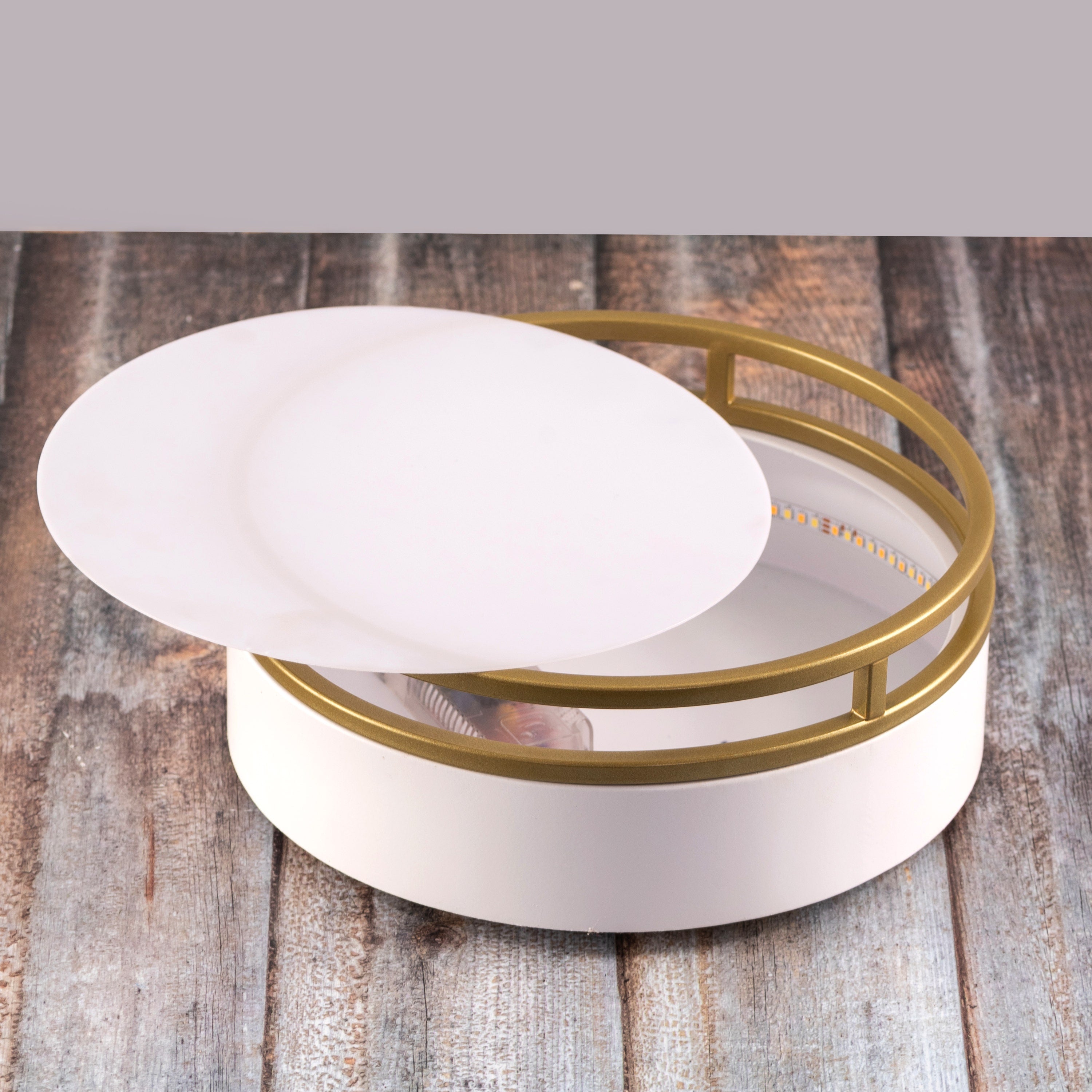 Want You Around (Round, White, Built-In LED) Ceiling Light