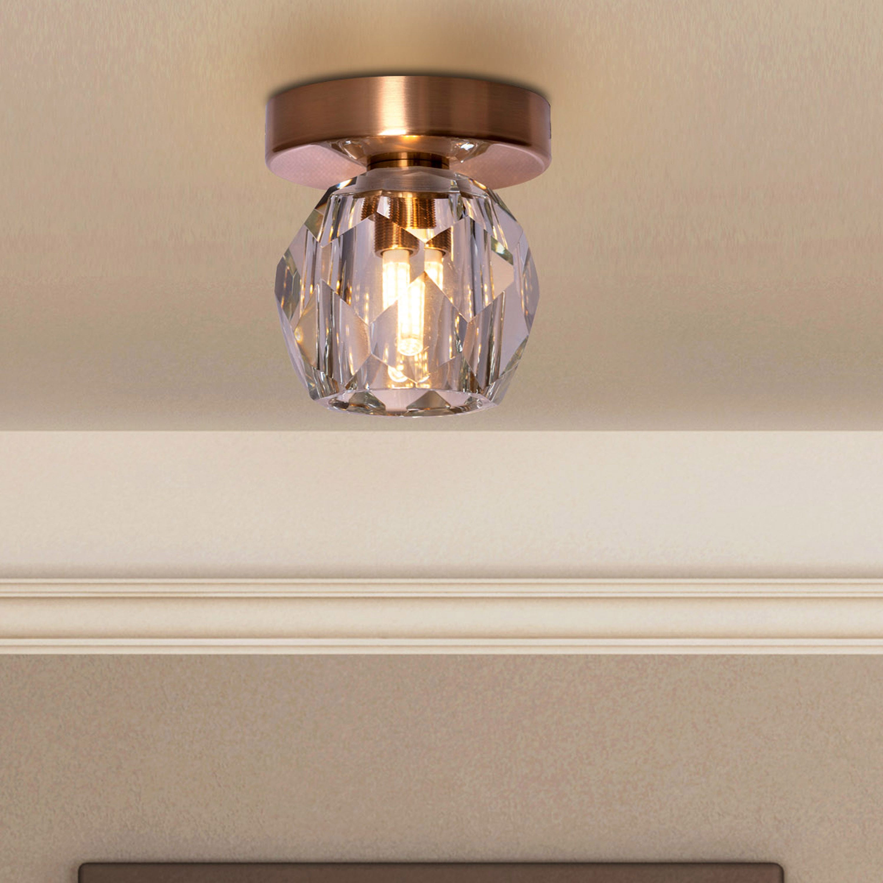 White Diamond (Gold) Ceiling Light