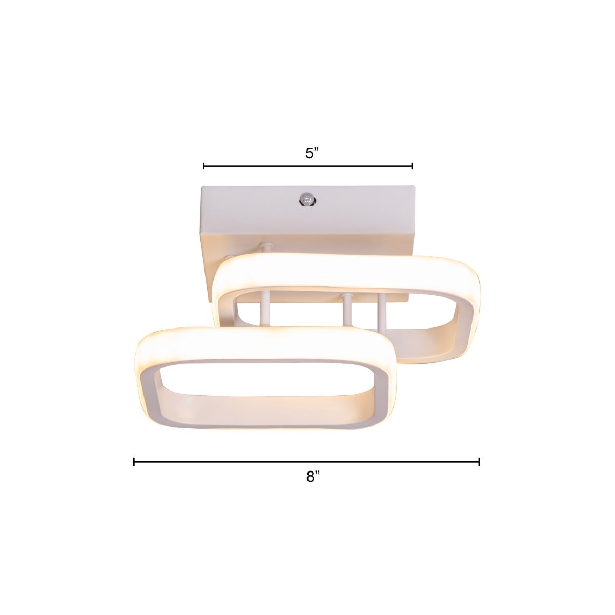 Light The Way (Square, White, 3 Color Dimmable LED with Remote Control) Ceiling Light