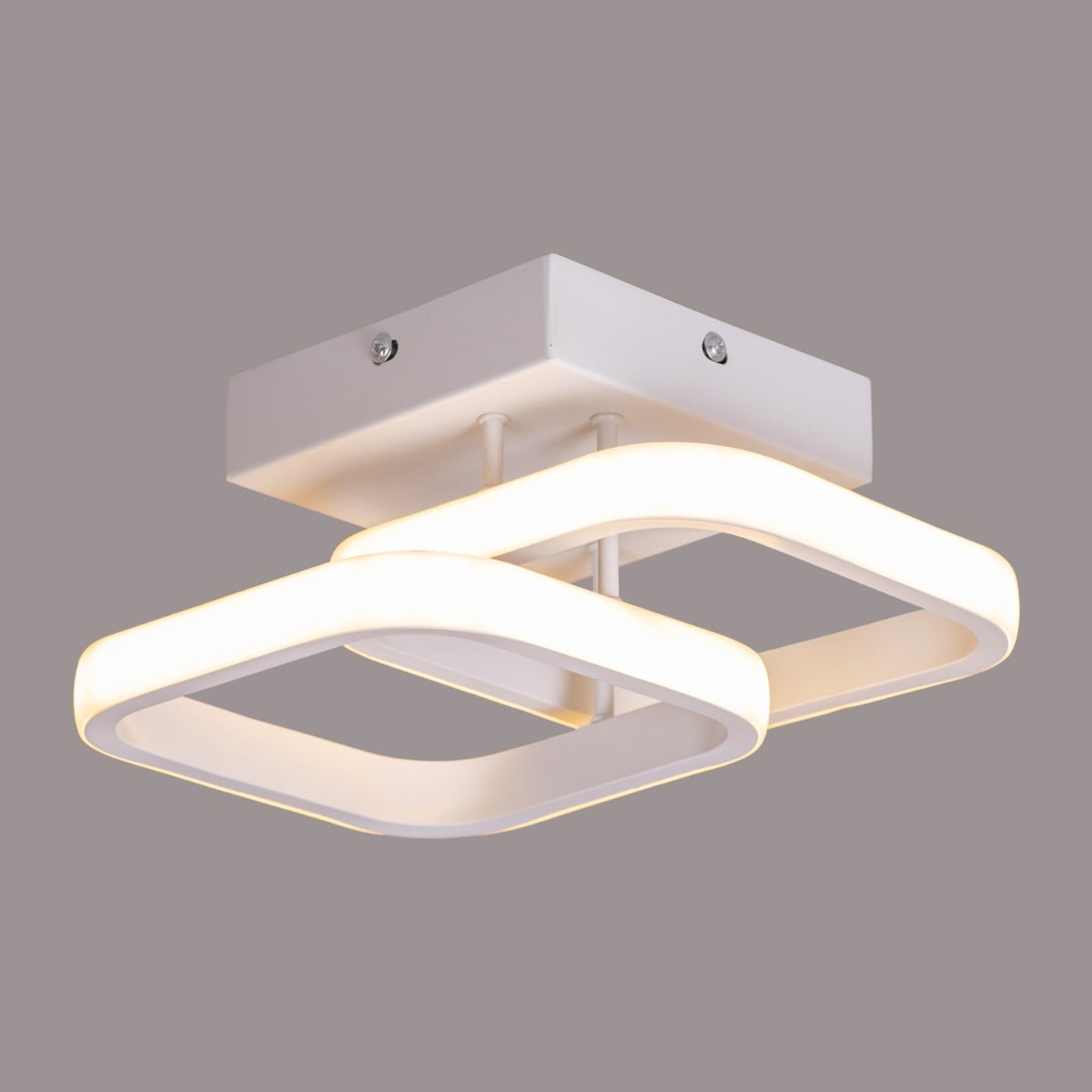 Light The Way (Square, White, 3 Color Dimmable LED with Remote Control) Ceiling Light