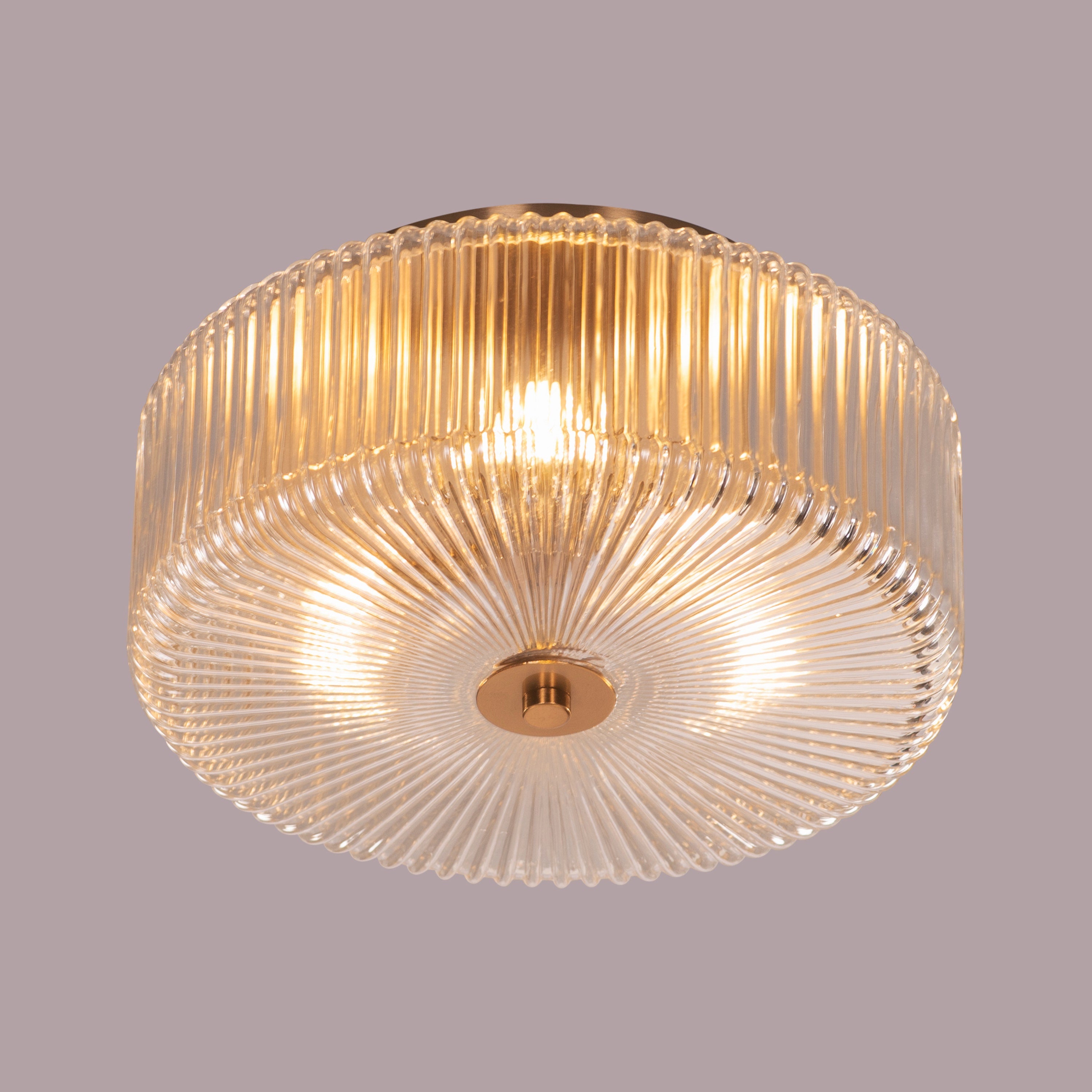Sunwave (Gold) Textured Glass Ceiling Light