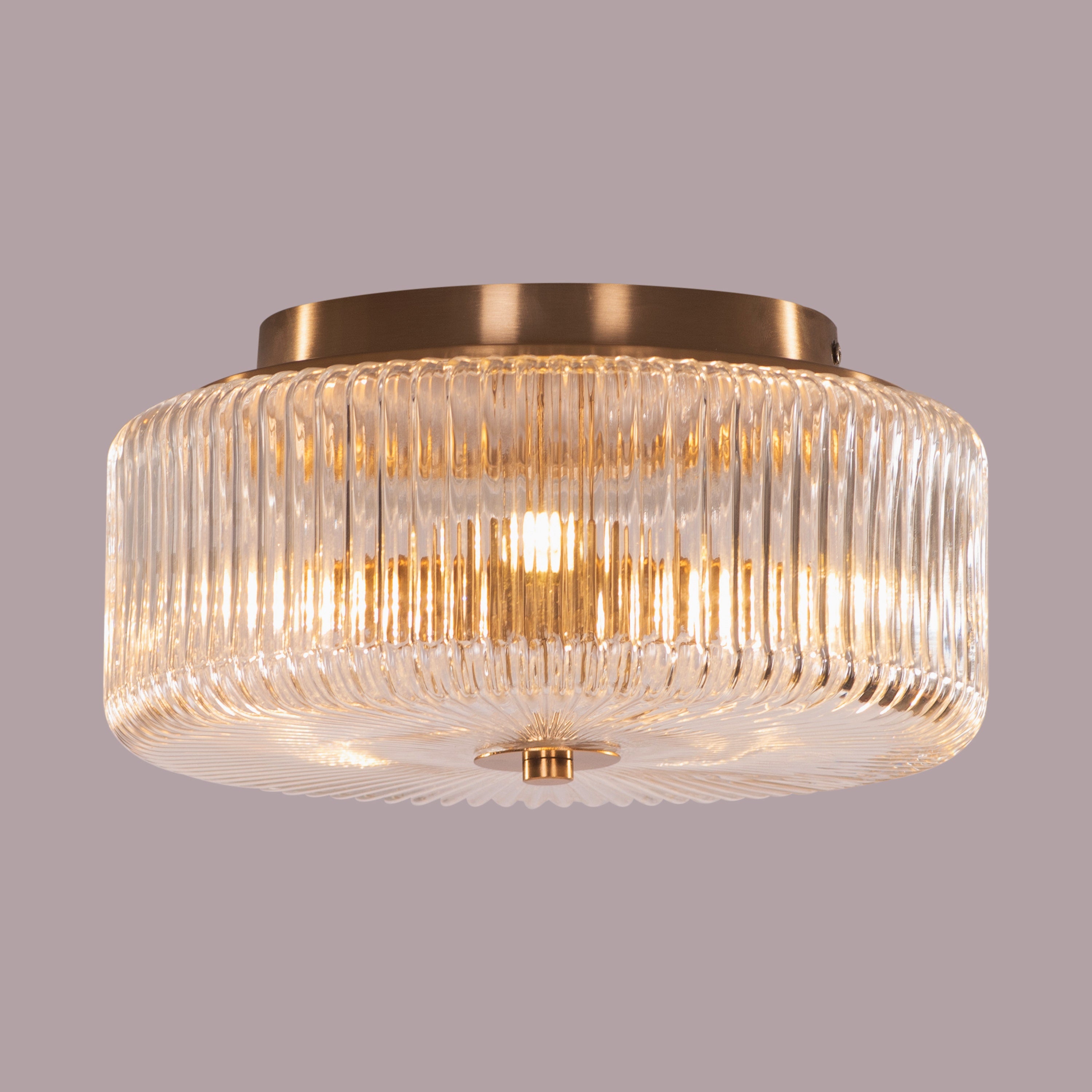 Sunwave (Gold) Textured Glass Ceiling Light