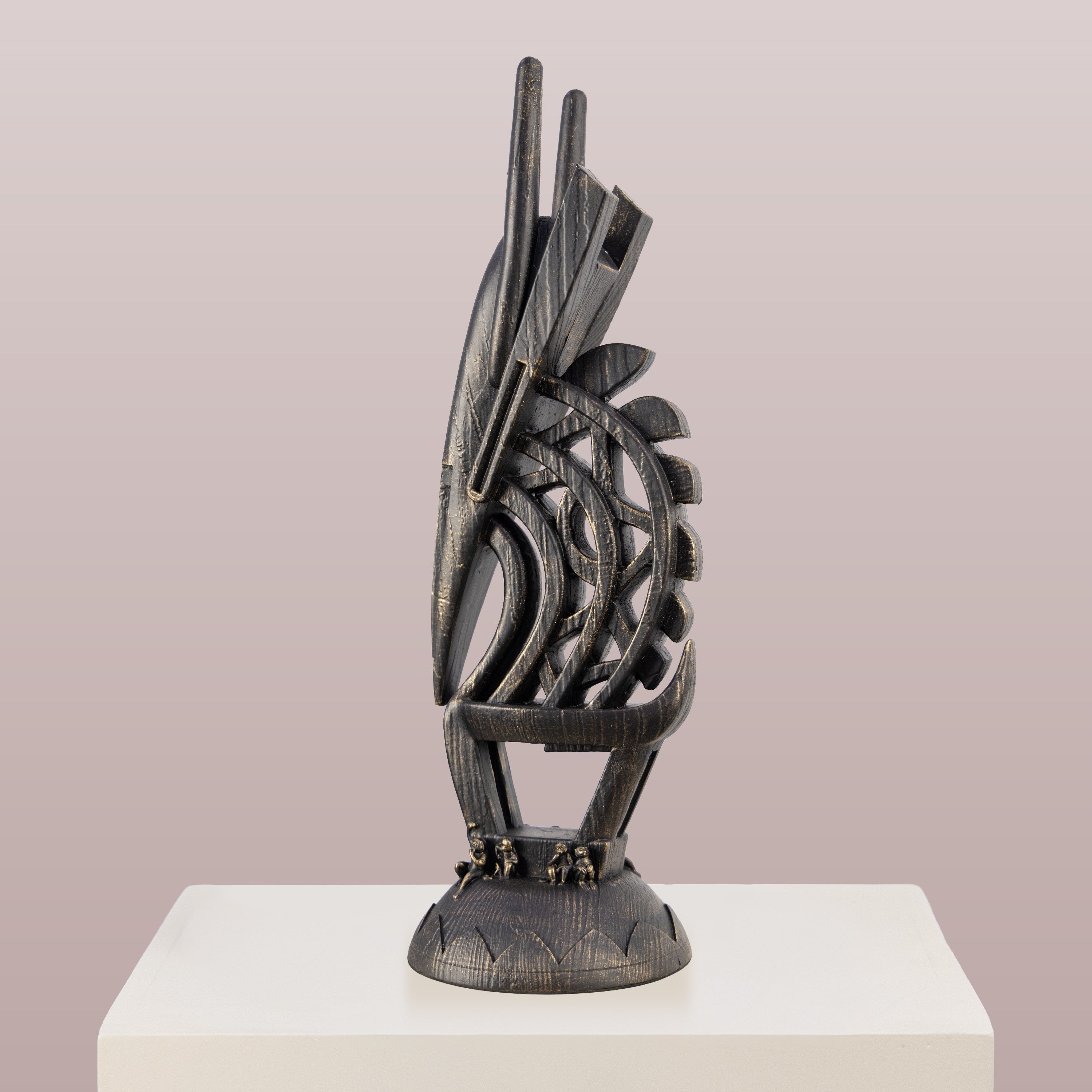 Sculpted Solace (Black) Home Decor