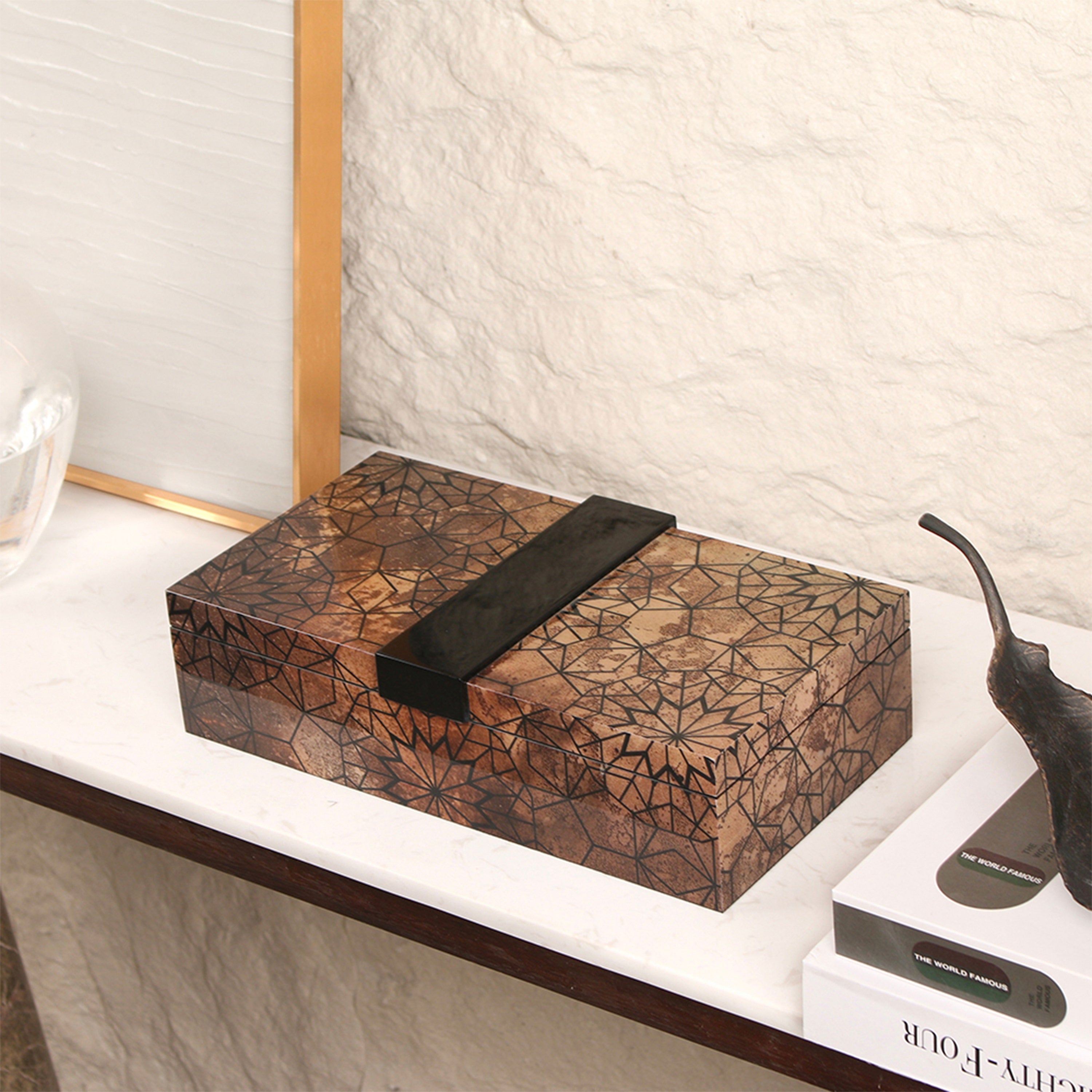 The Bound Geometry (Brown) Home Decor