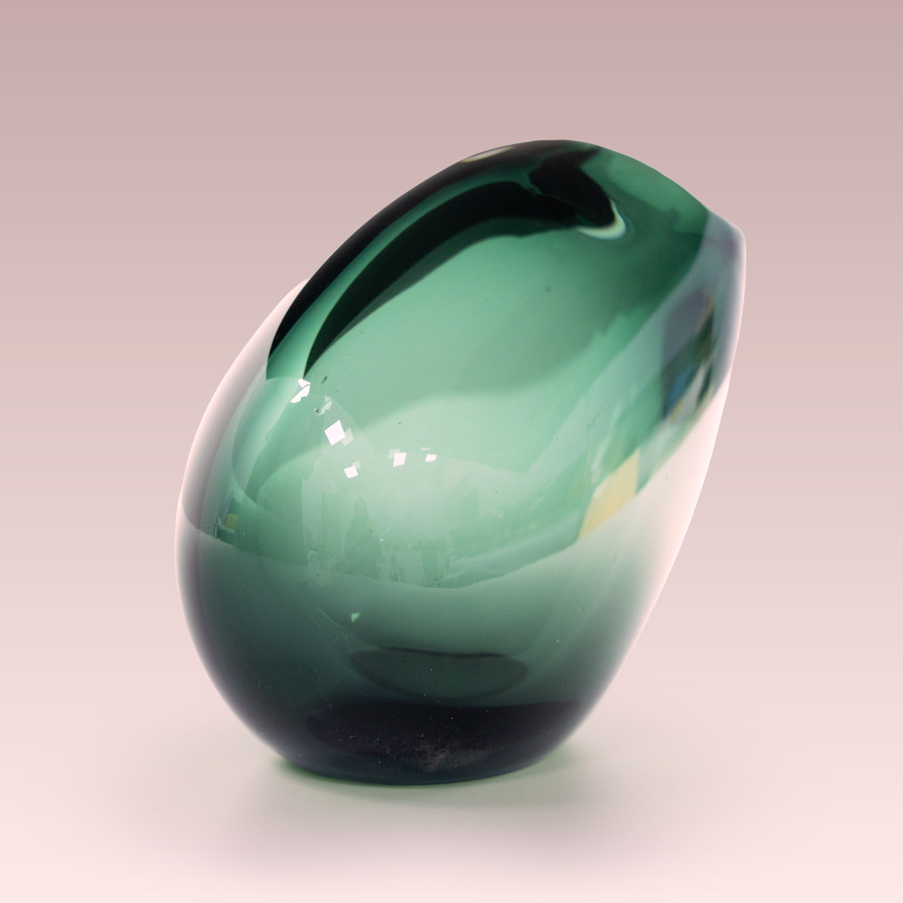 Riverdrop (Green,Medium) Glass Vase