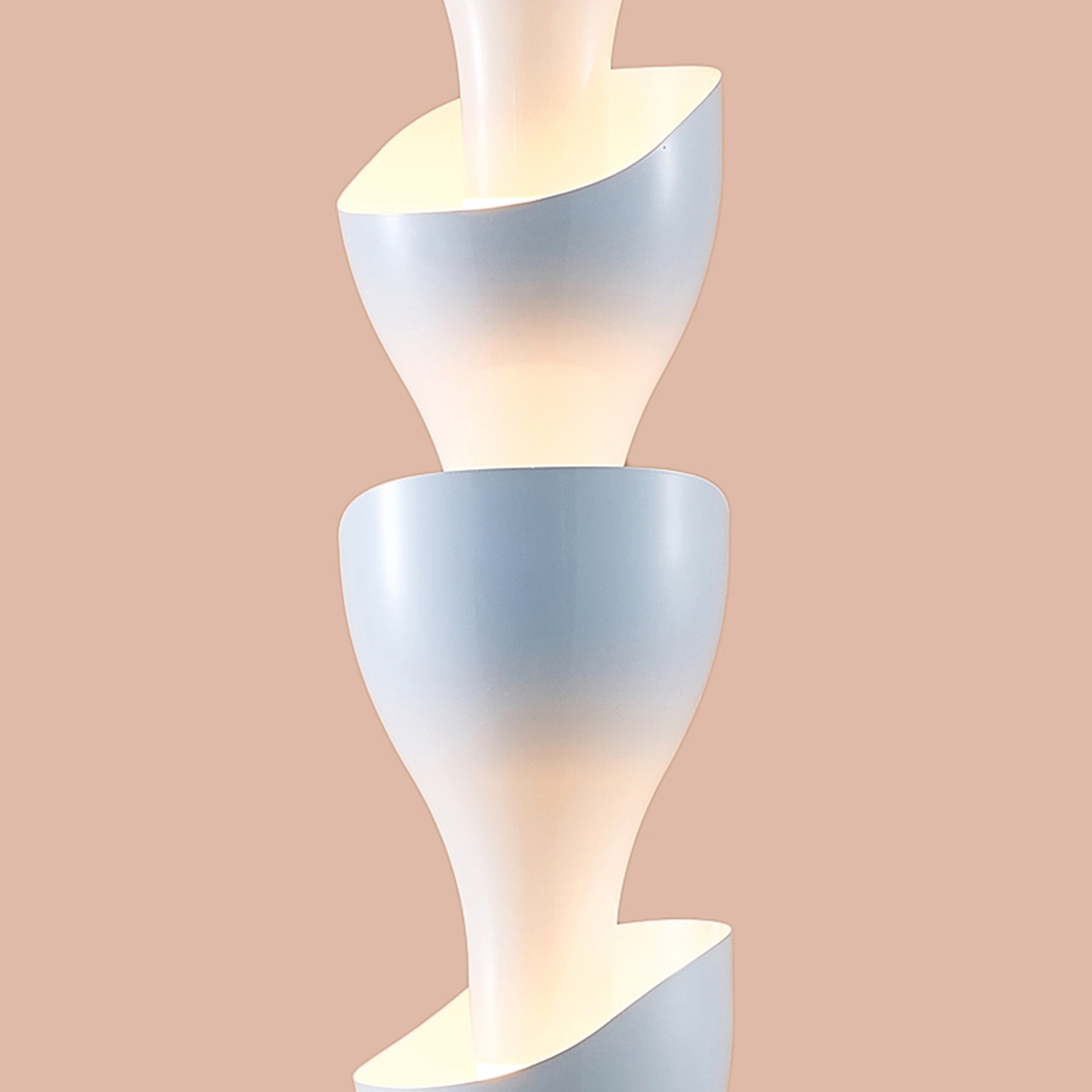 Snow Cone (Wood/White) Floor Lamp