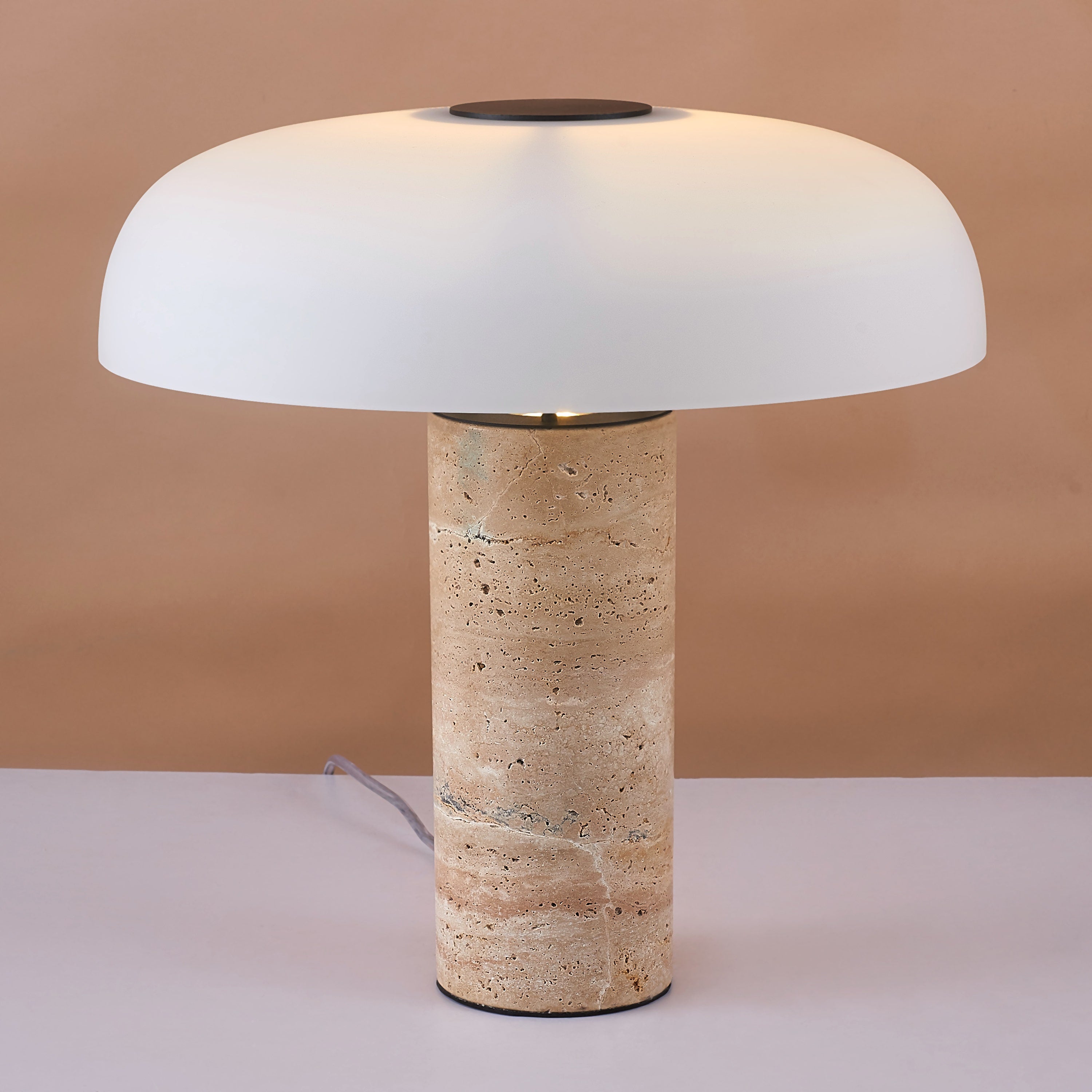Cruise Control (Beige/White) Marble Table Lamp