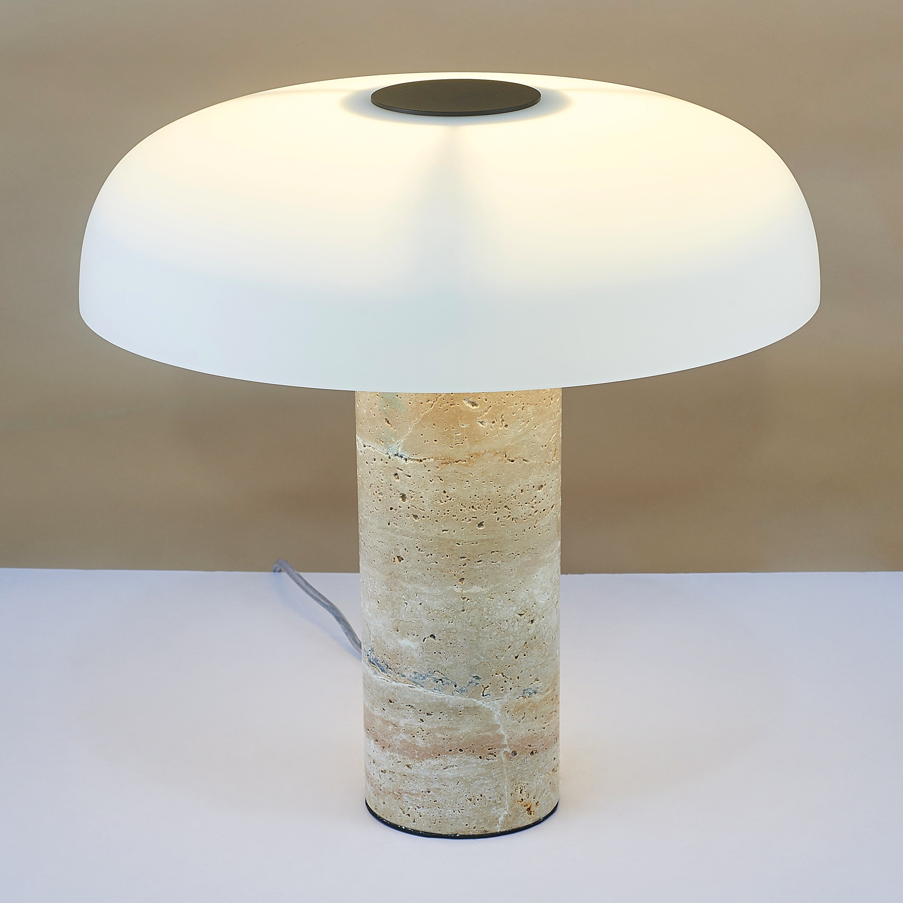 Cruise Control (Beige/White) Marble Table Lamp
