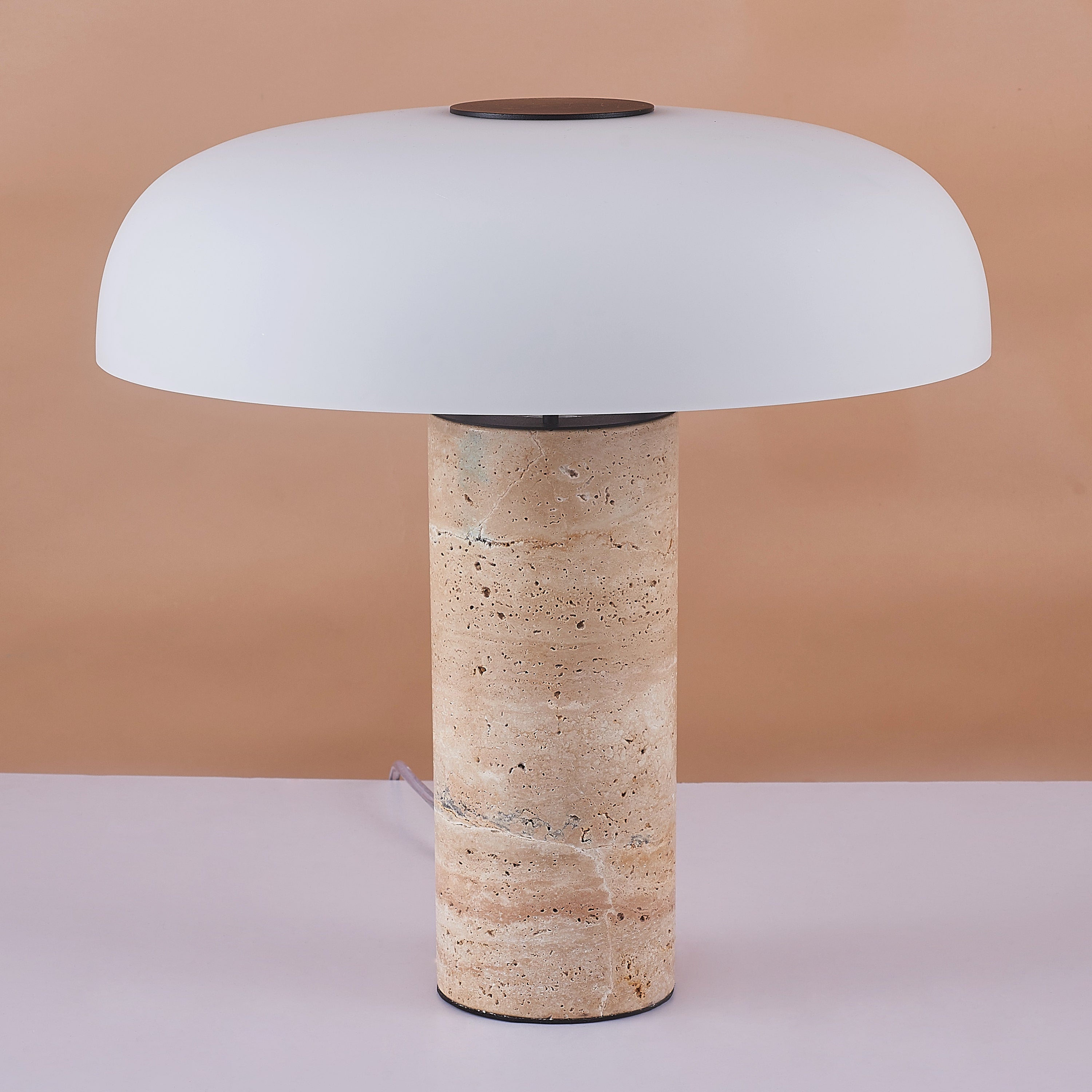 Cruise Control (Beige/White) Marble Table Lamp