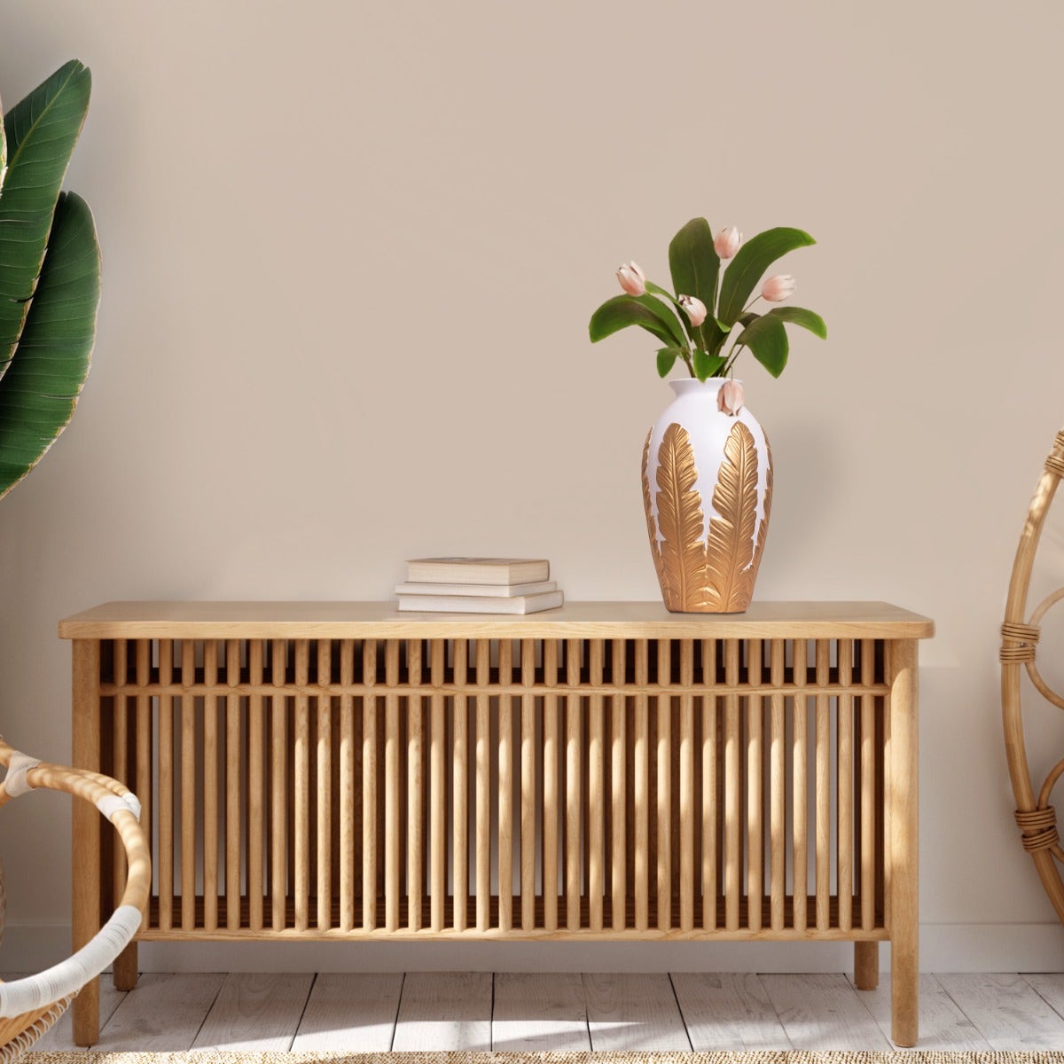 Desert Dream (Gold/ White) Ceramic Vase