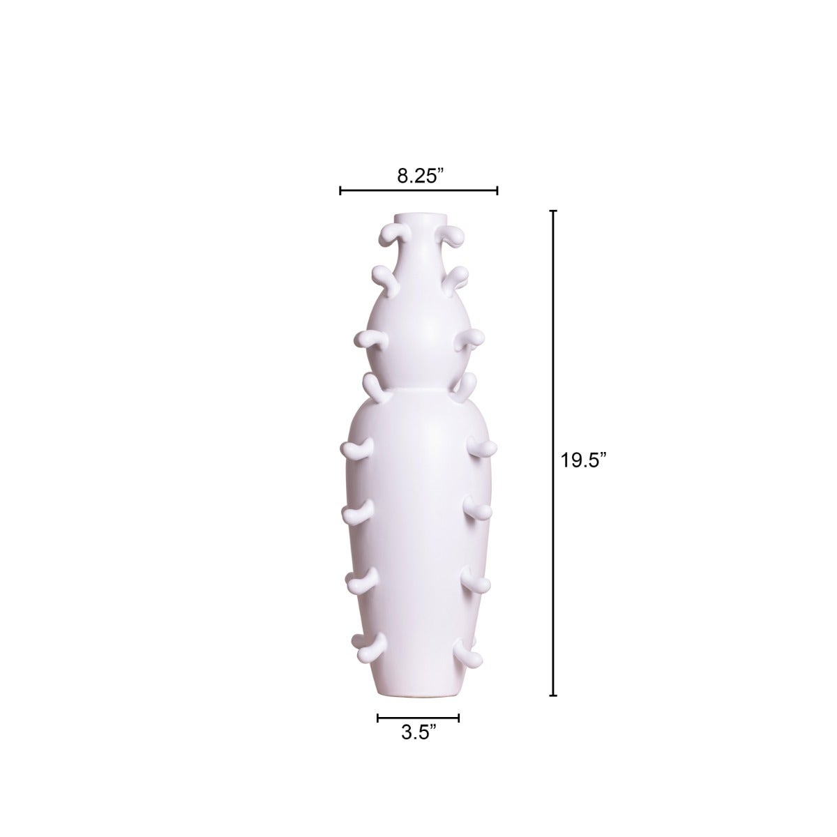 Desert Drive (White) Ceramic Vase