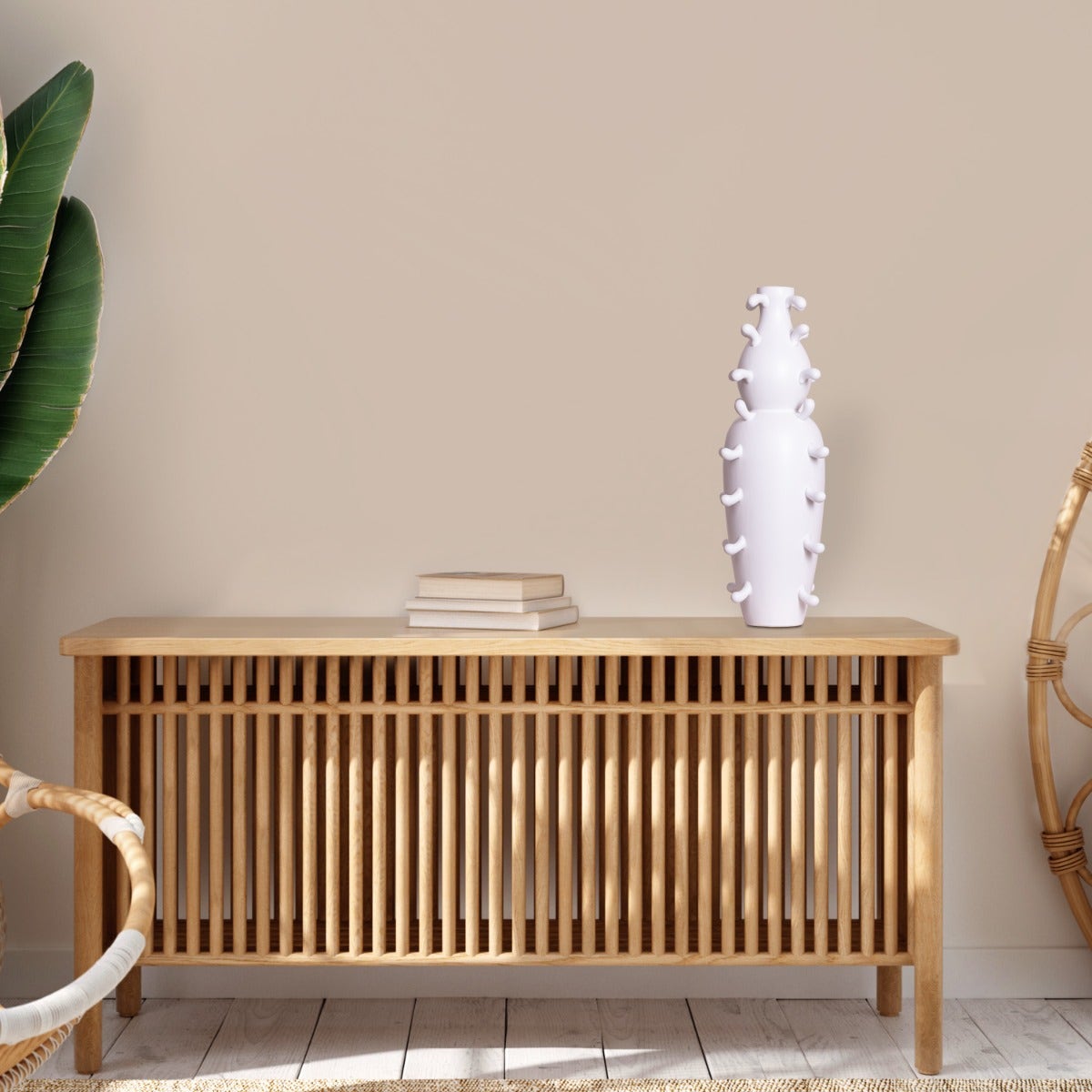 Desert Drive (White) Ceramic Vase