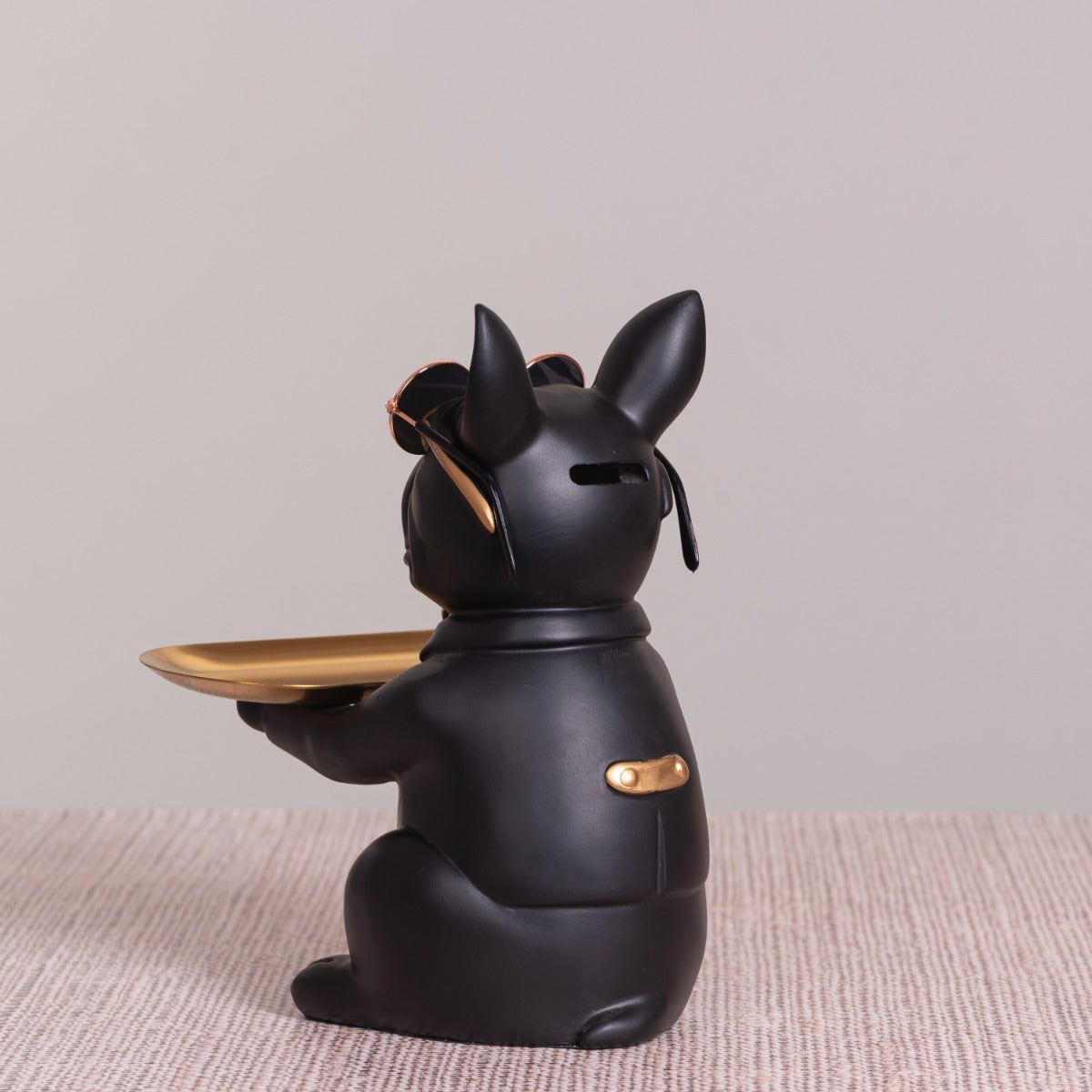 At your Service (Black, Gold) Home Decor Tray