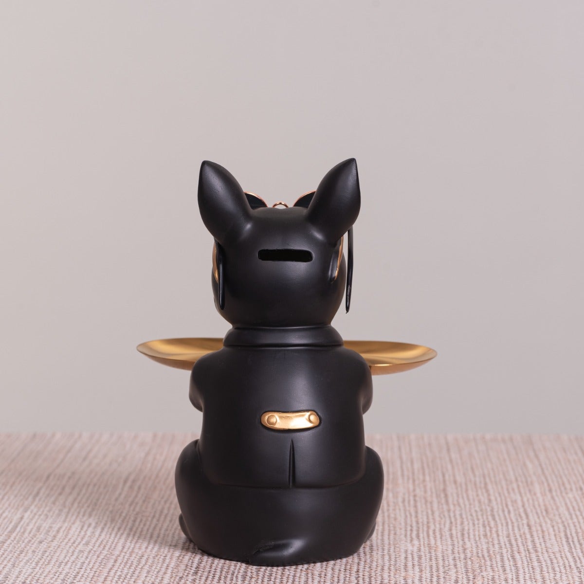 At your Service (Black, Gold) Home Decor Tray