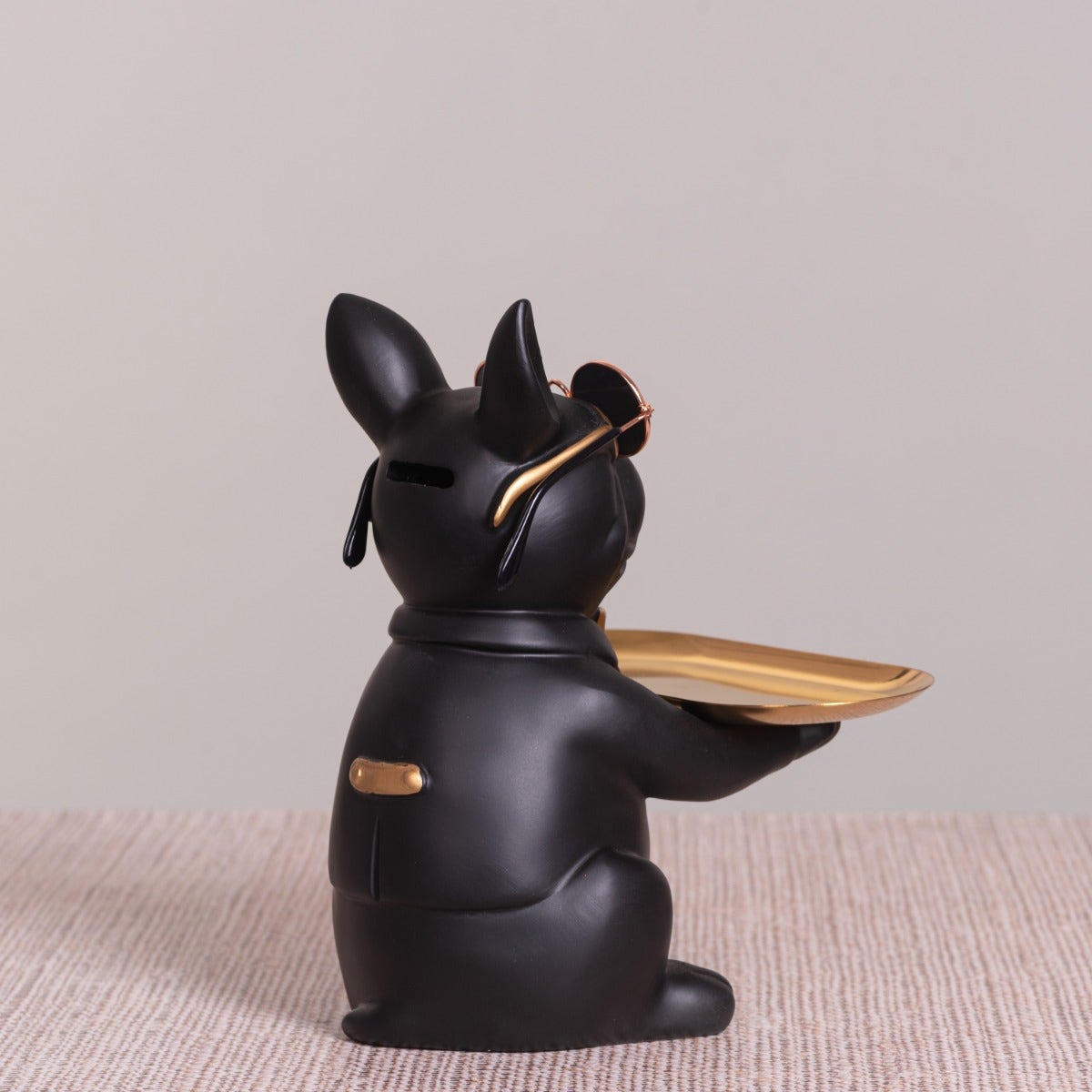 At your Service (Black, Gold) Home Decor Tray