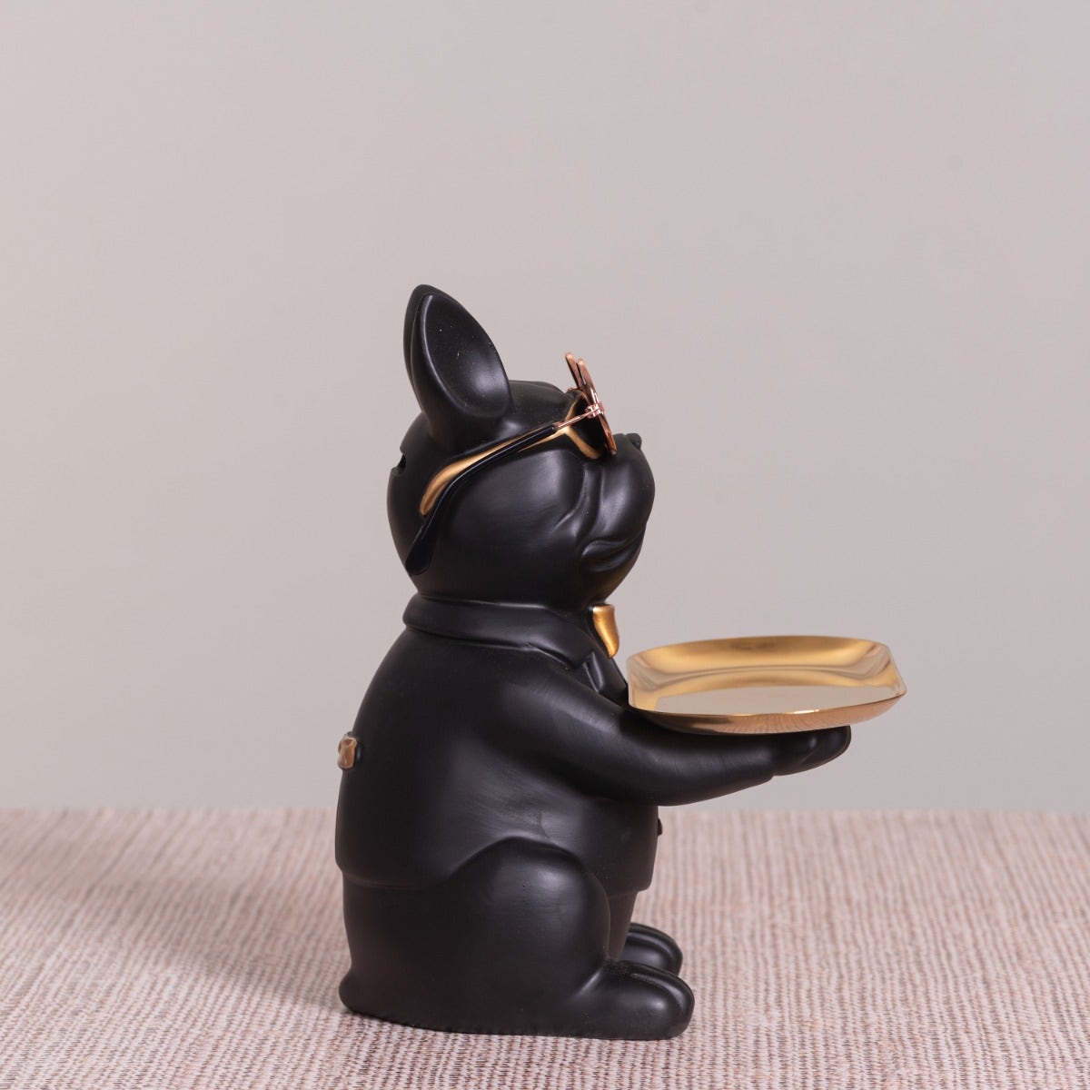 At your Service (Black, Gold) Home Decor Tray