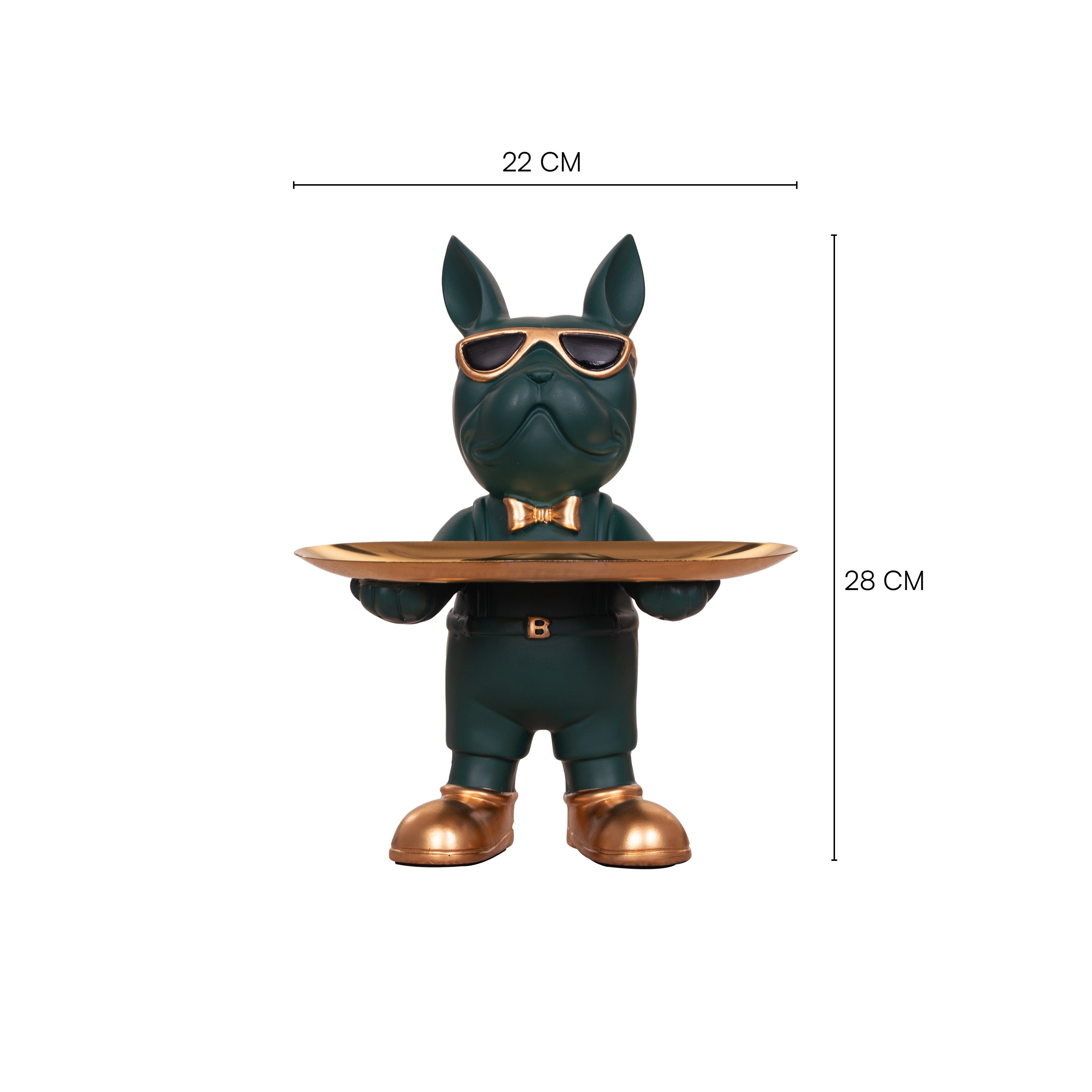 Swag Life (Green, Gold) Home Decor Tray