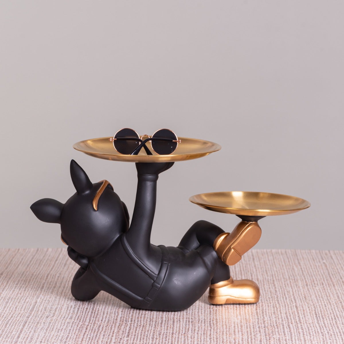 Drama Date (Black, Gold) Home Decor Tray