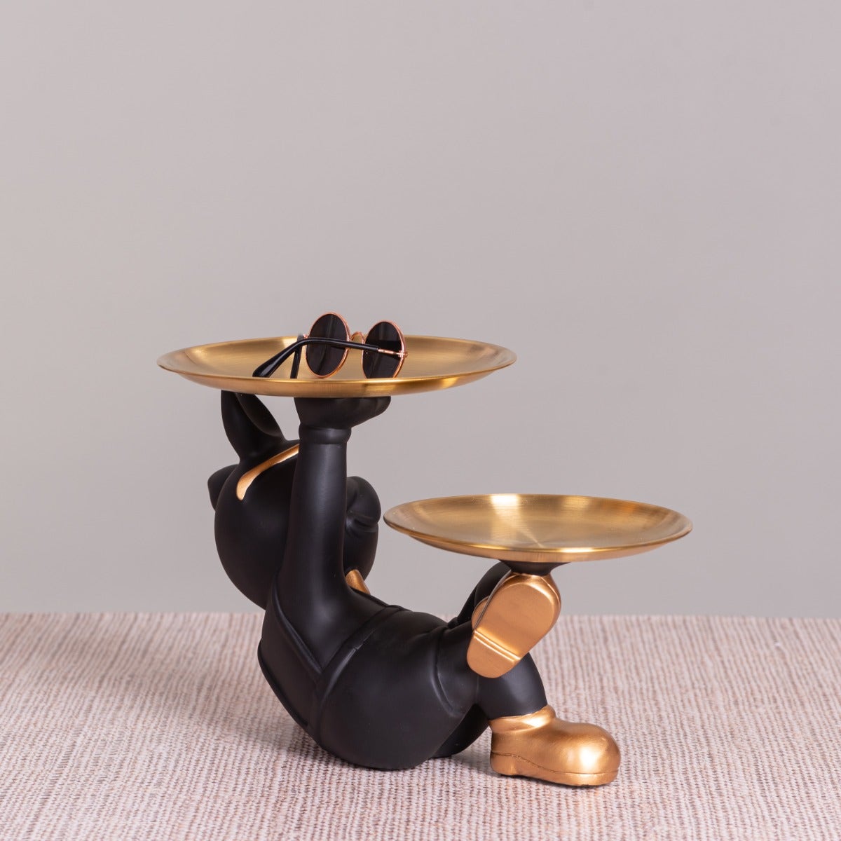 Drama Date (Black, Gold) Home Decor Tray