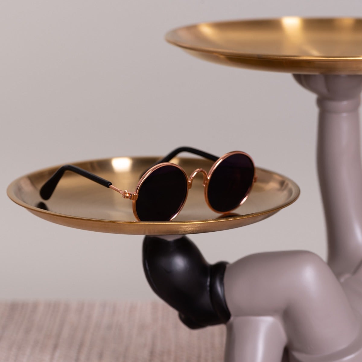 Drama Date (Grey, Gold) Home Decor Tray