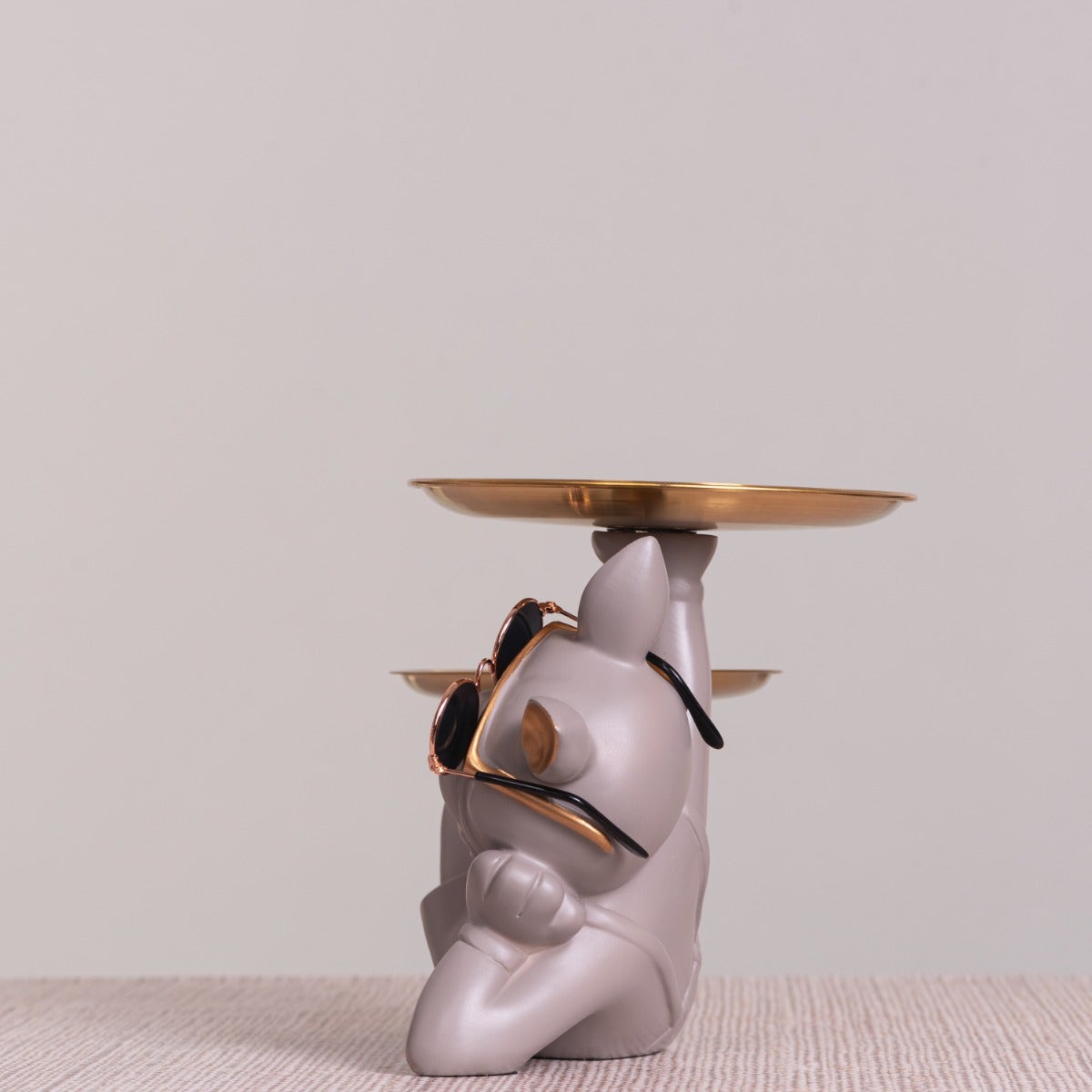 Drama Date (Grey, Gold) Home Decor Tray