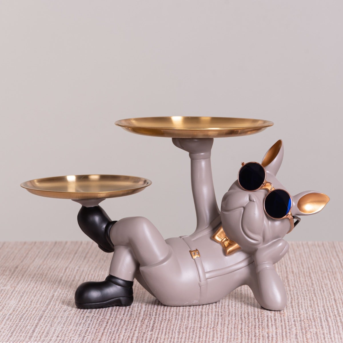 Drama Date (Grey, Gold) Home Decor Tray