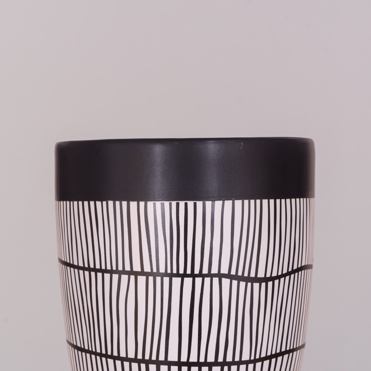 Dance On Air (Black/ White) Ceramic Vase