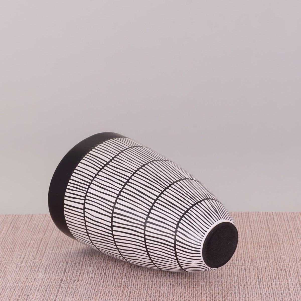 Dance On Air (Black/ White) Ceramic Vase
