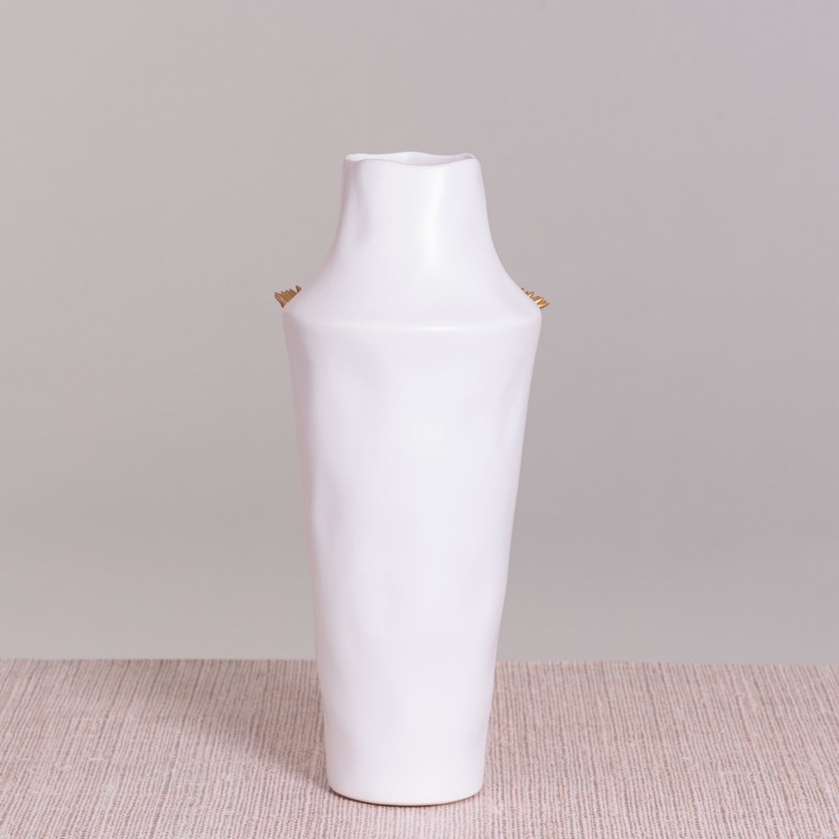 Care To Dare (White/ Gold) Ceramic Vase