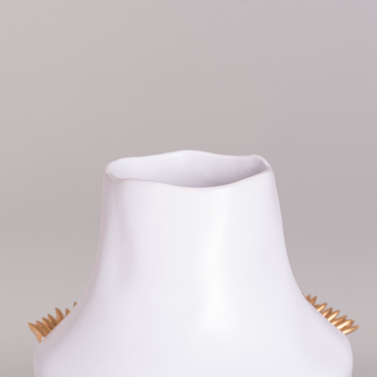 Care To Dare (White/ Gold) Ceramic Vase